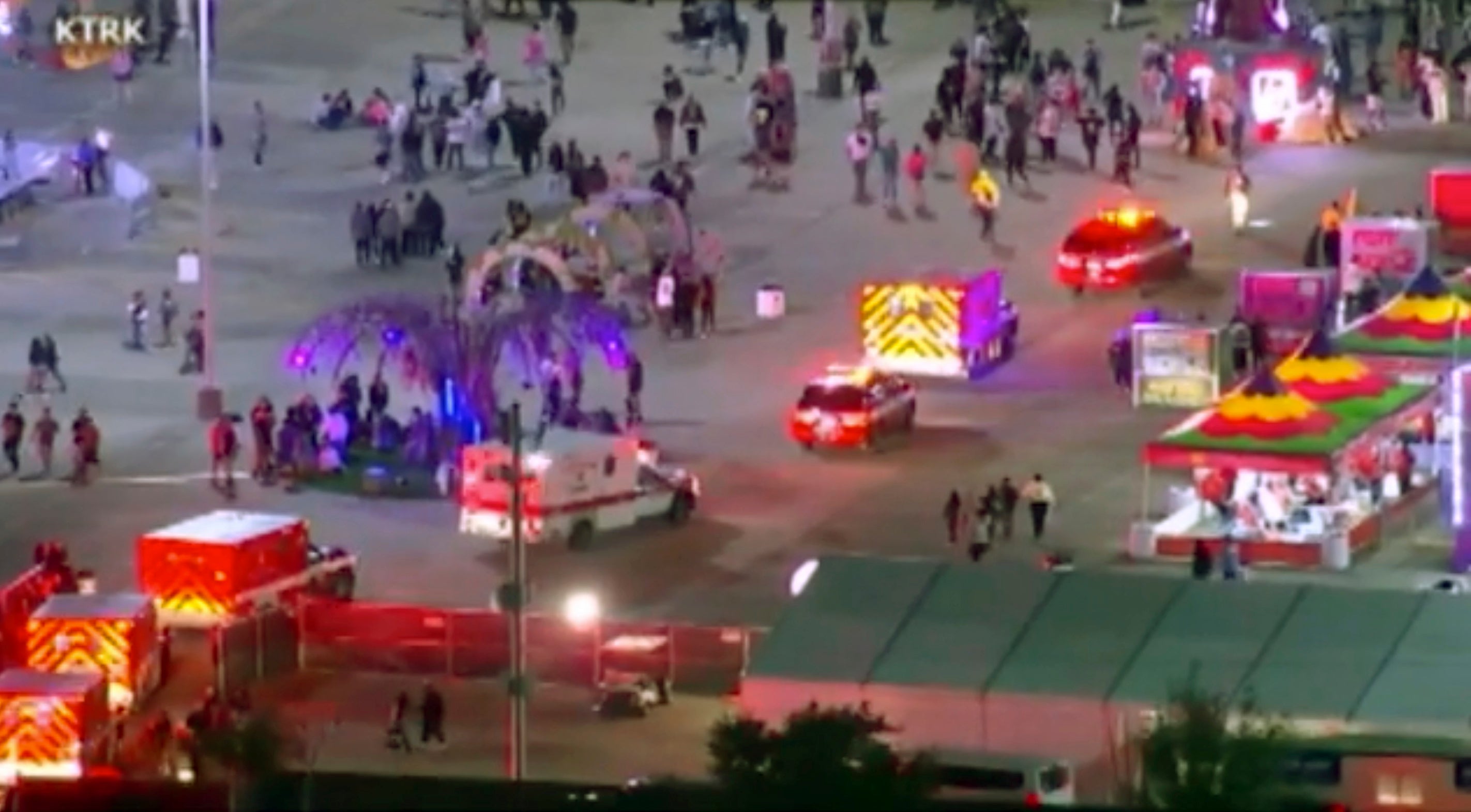 Emergency personnel respond to the Astroworld music festival in Houston