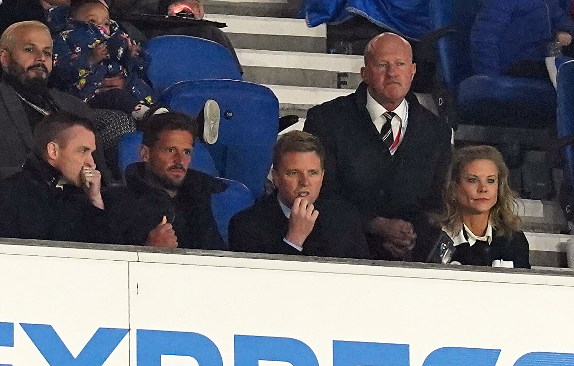 The 43-year-old was pictured sitting next to Amanda Staveley