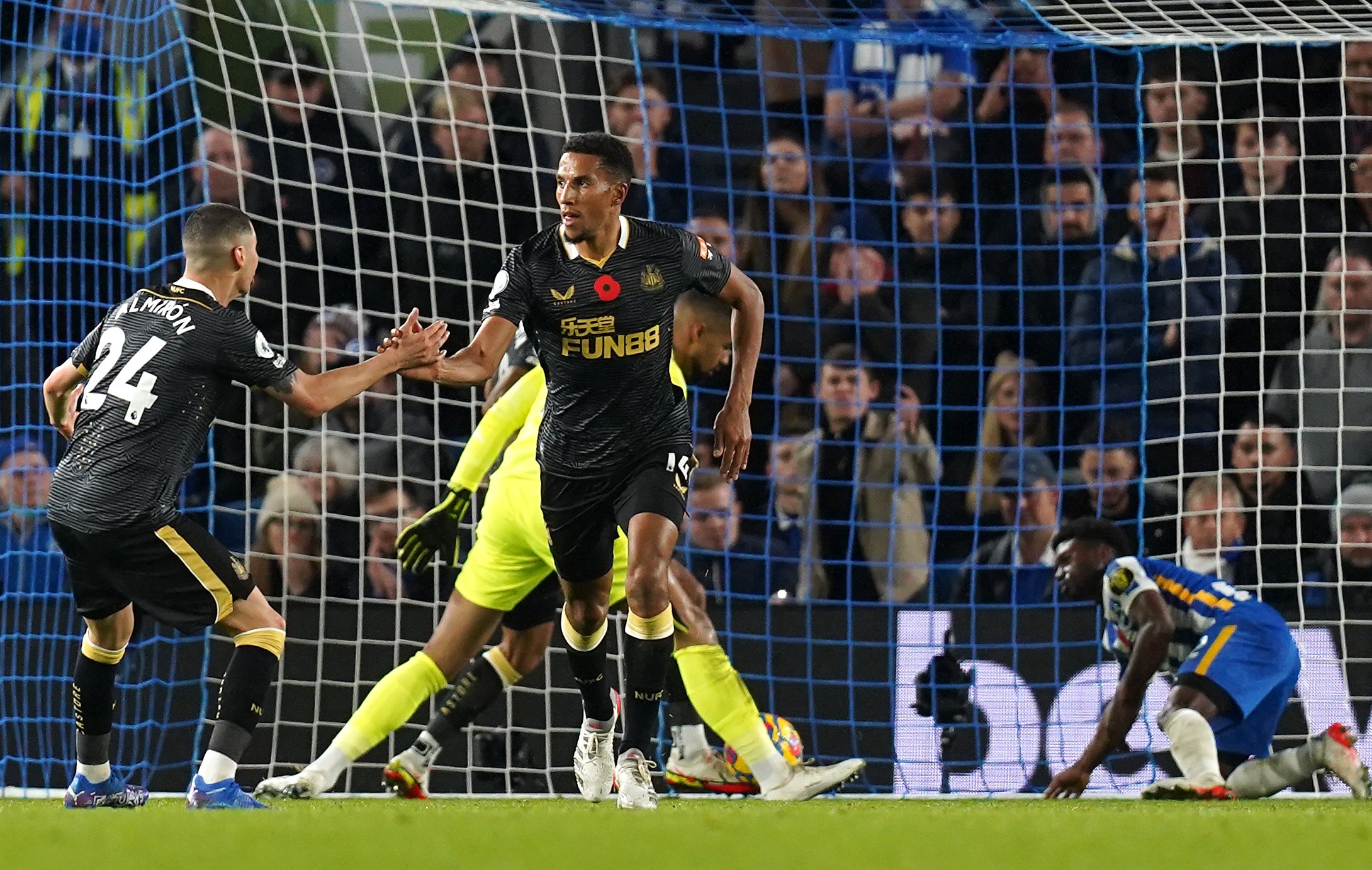 An Isaac Hayden equaliser lifted Newcastle off the foot of the Premier League following a 1-1 draw against 10-man Brighton (Gareth Fuller/PA)