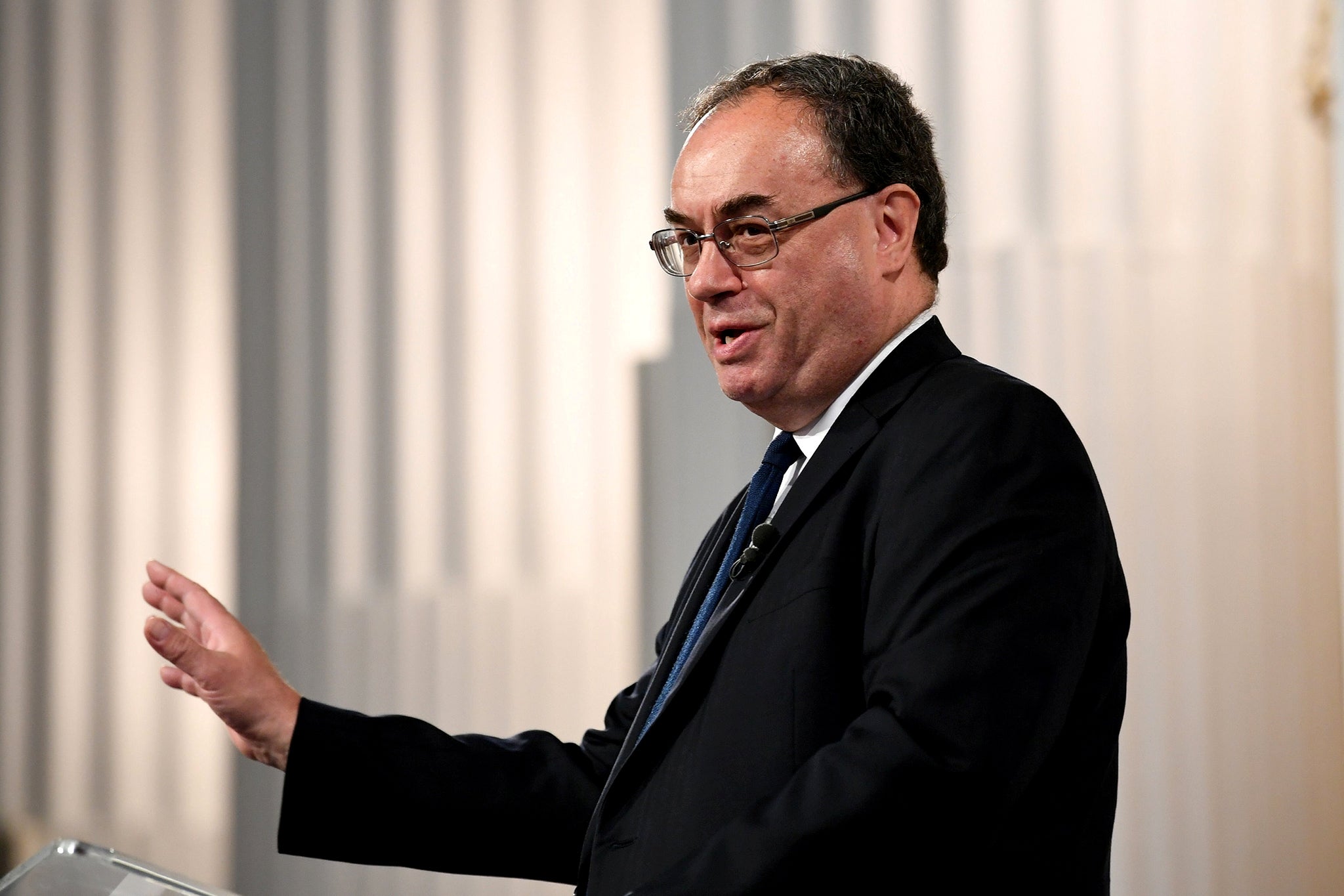 Andrew Bailey at Mansion House in July 2021