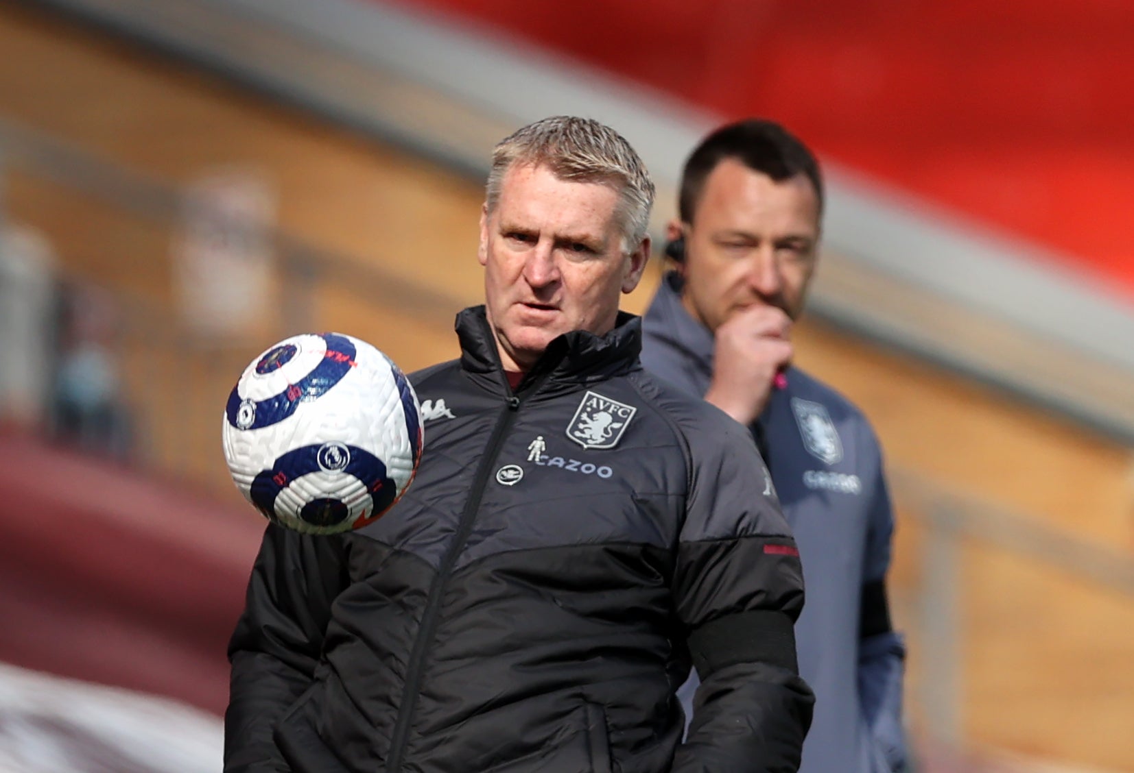 John Terry, right, was previously part of Dean Smith’s backroom team