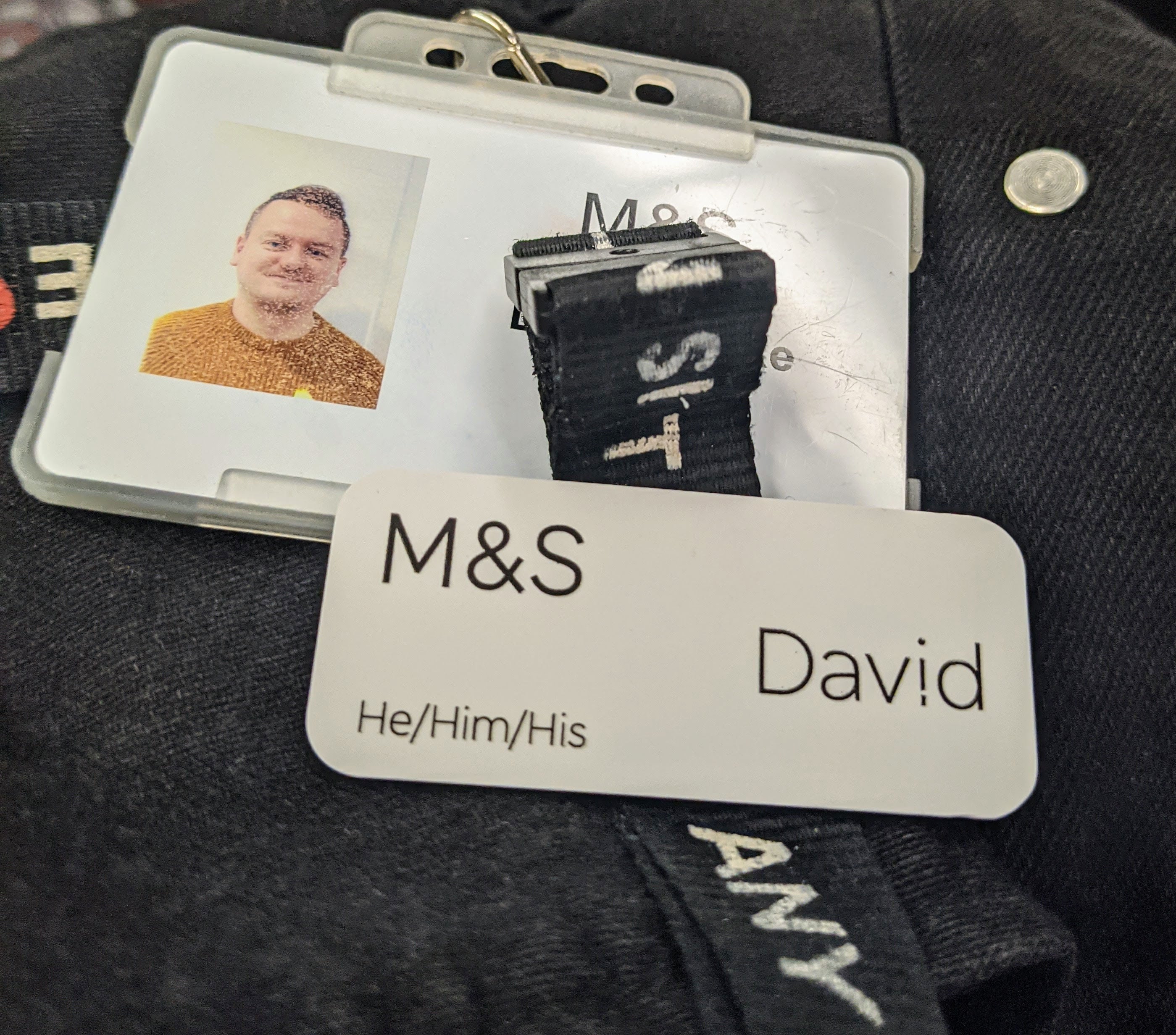 David Parke has already stated his pronouns on his employee badge.