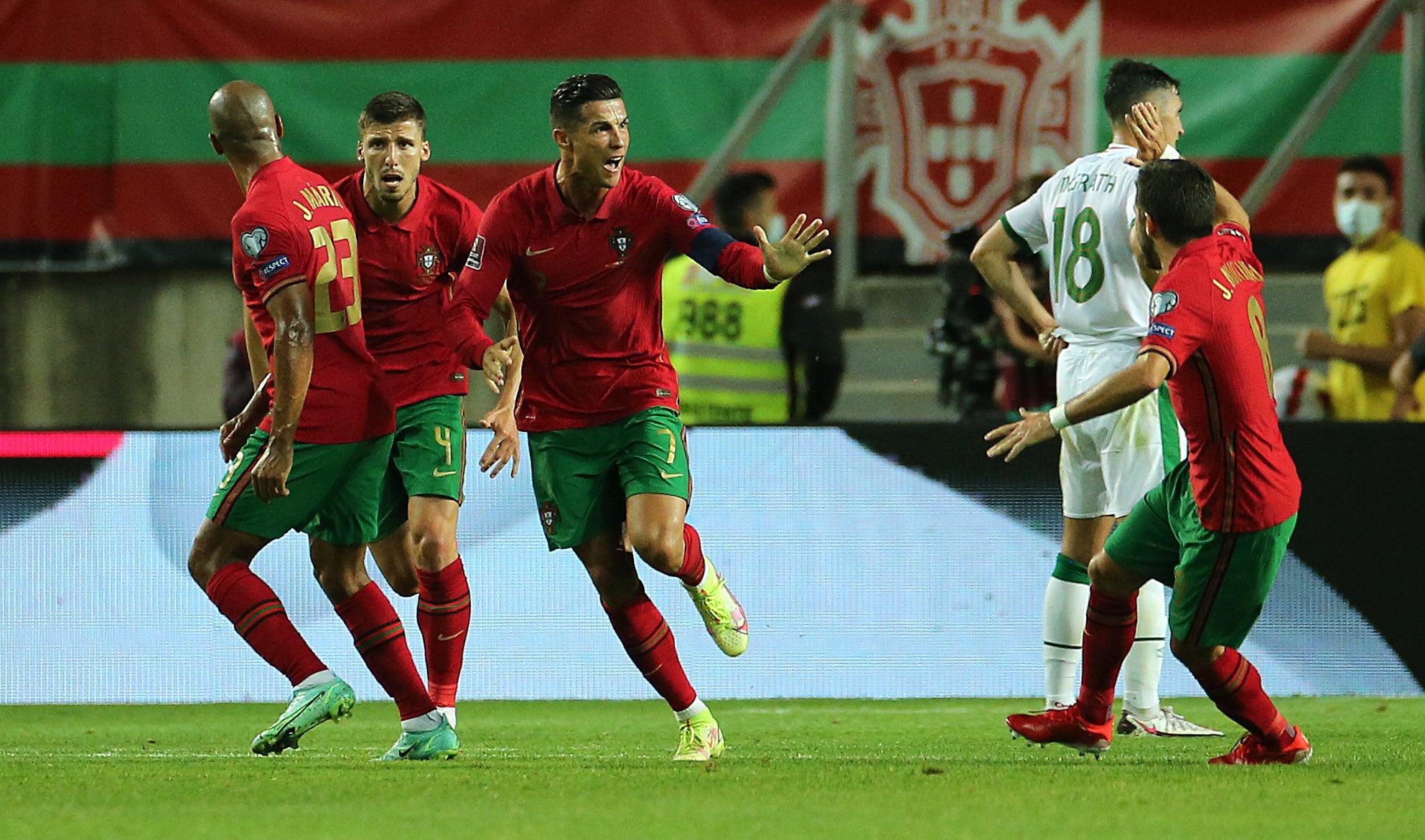 Cristiano Ronaldo broke Irish hearts in their last meeting (Isabel Infantes/PA)