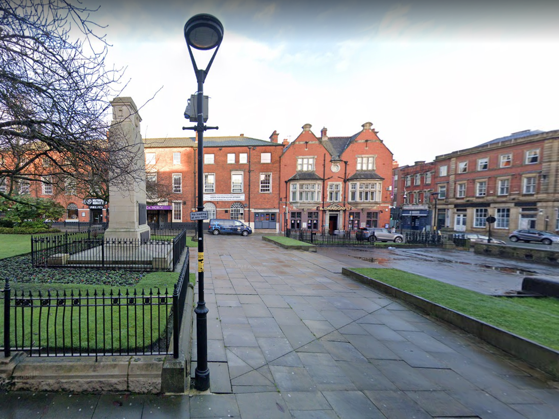 The victim met his attacker in Nelson Square, in the heart of Bolton town centre