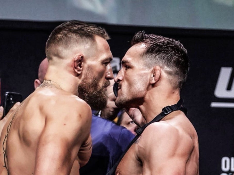 A mock-up image of Conor McGregor (left) and Michael Chandler, posted on the latter’s social media