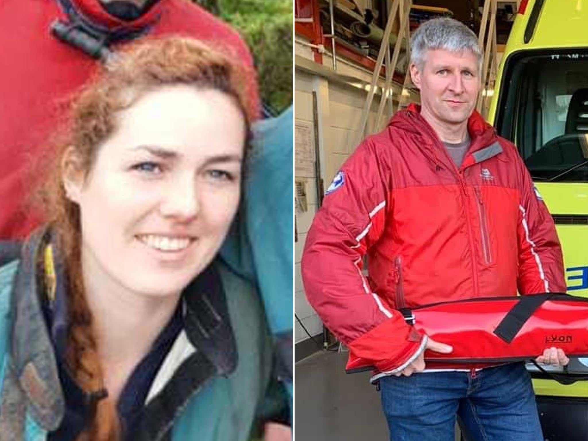 Sarah Bergin and Allan Berry both helped in the cave rescue