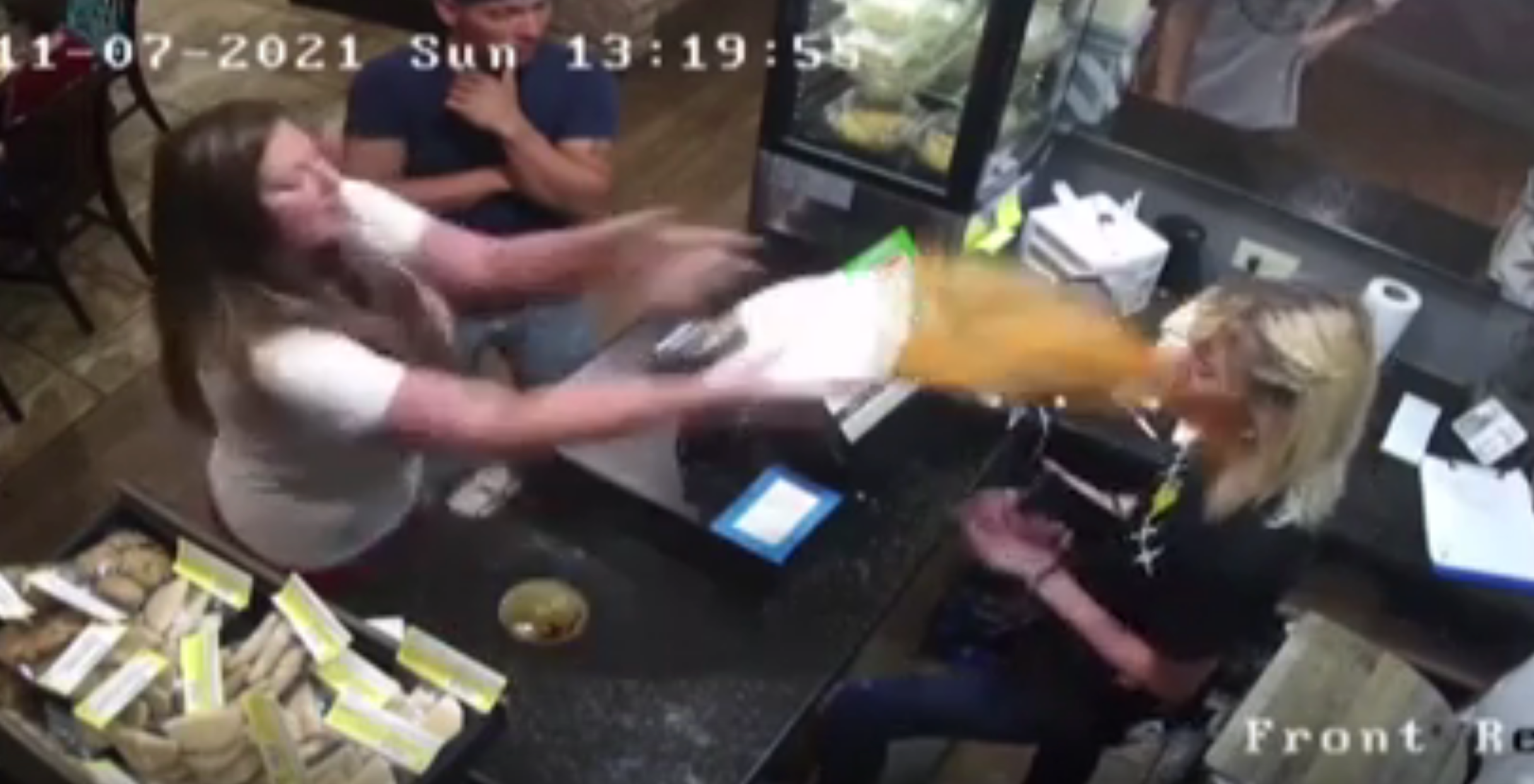 Woman to be charged for throwing hot soup at restaurant worker in attack caught on camera