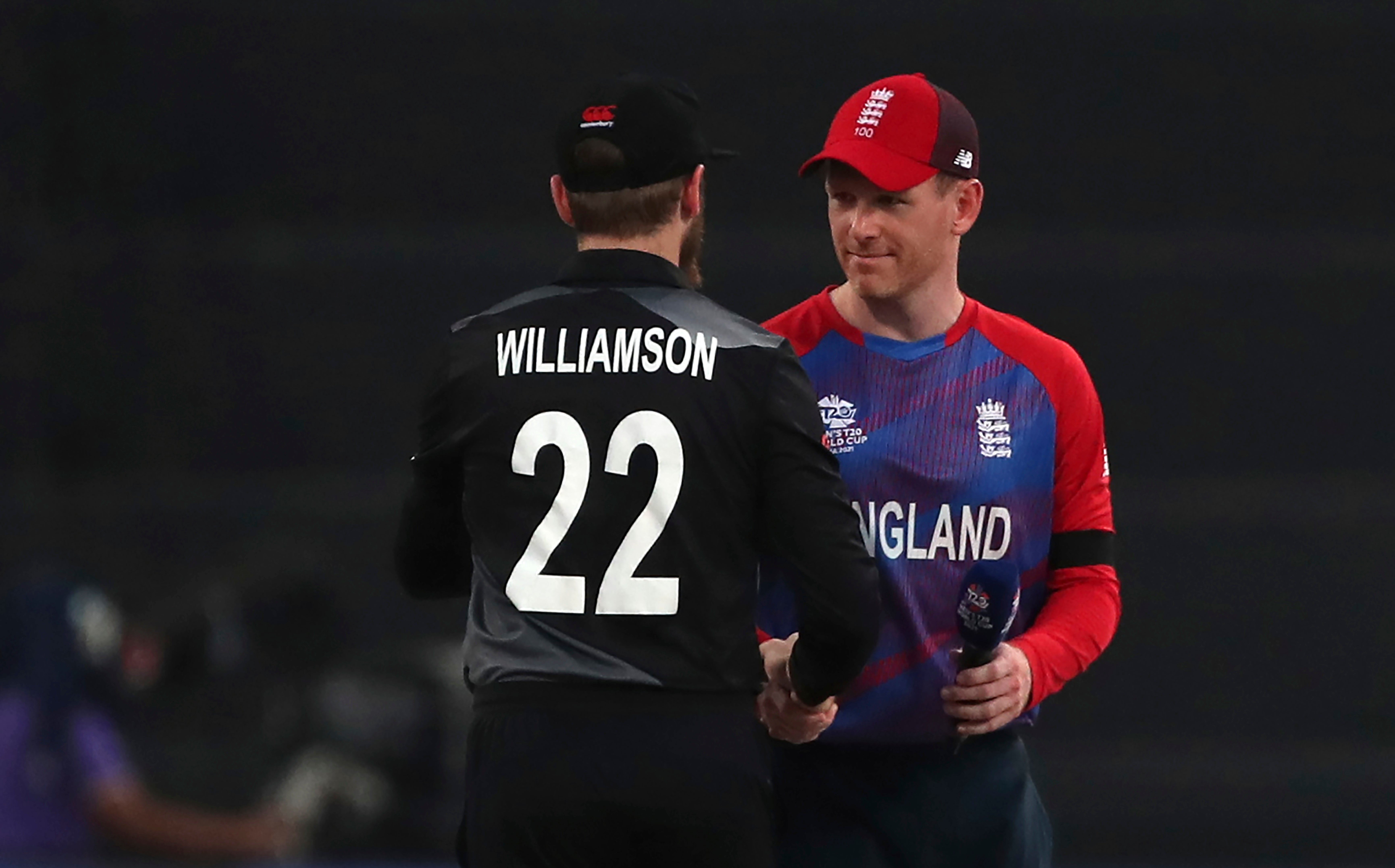 Eoin Morgan, right, is determined to remain as England captain (Aijaz Rahi/AP)