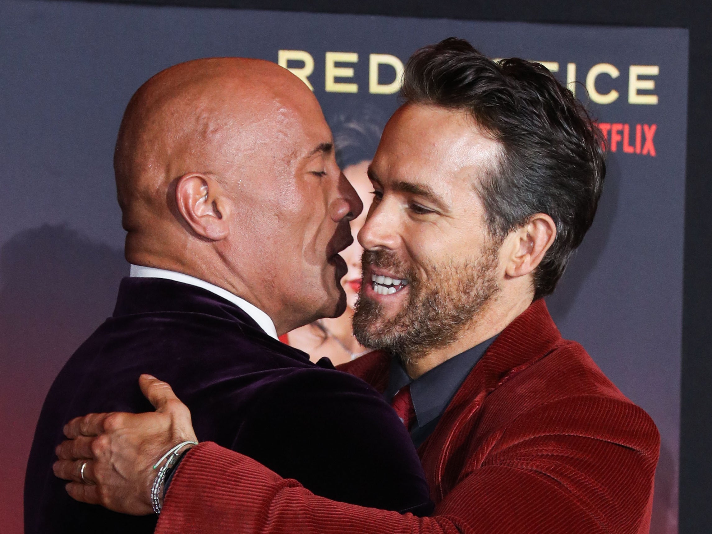 Dwayne Johnson trolls Red Notice co-star Ryan Reynolds with massive billboard