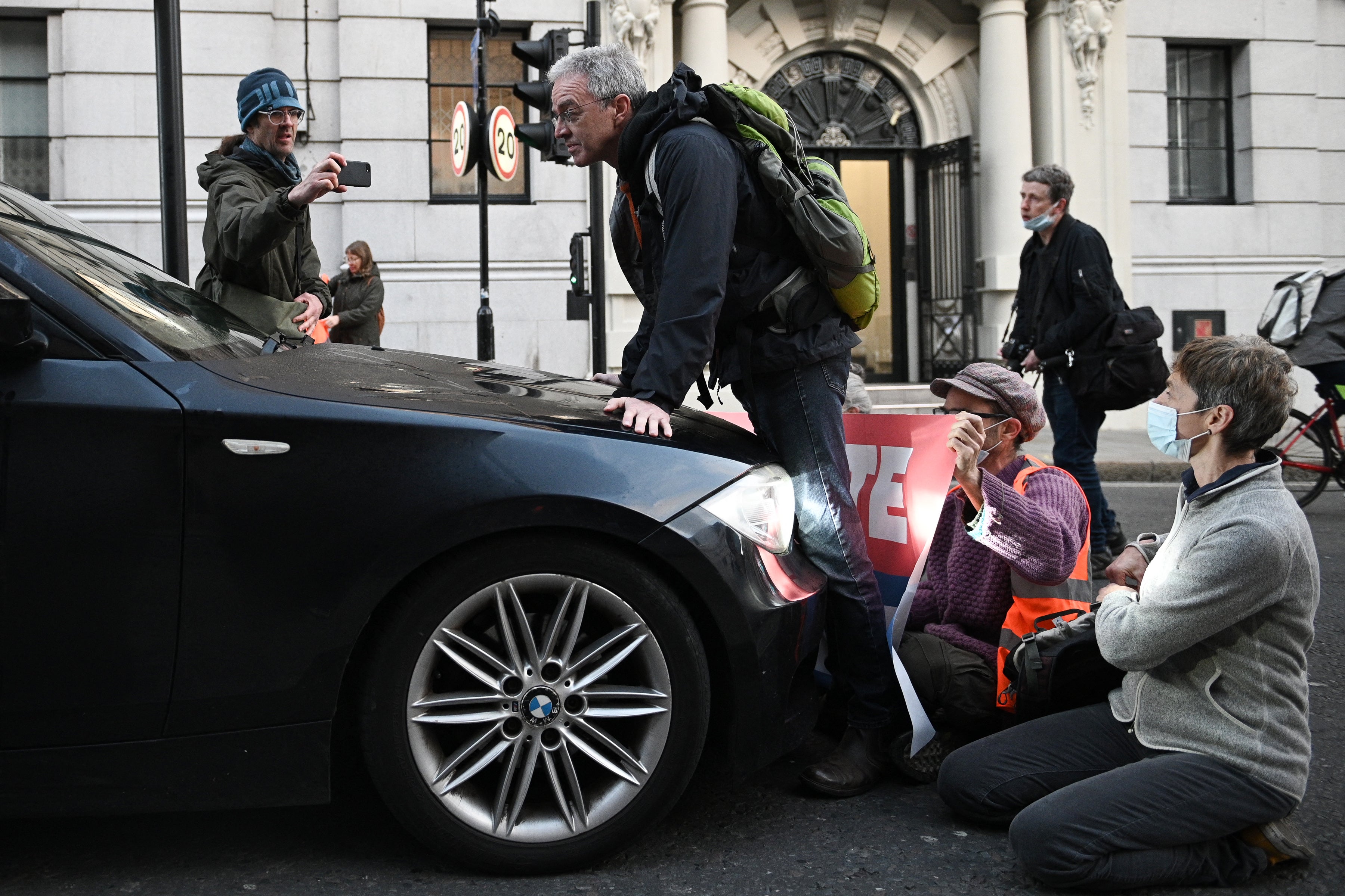 Insulate Britain protesters block a street in central London last month