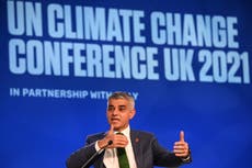 ‘The alternative isn’t worth thinking about’: Nations must ‘redouble efforts’ in final hours of Cop26, says Sadiq Khan