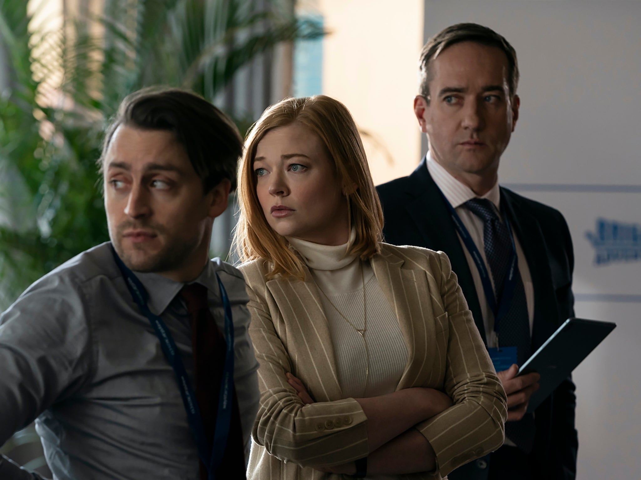 Kieran Culkin, Sarah Snook and Matthew Macfadyen in episode five of ‘Succession'