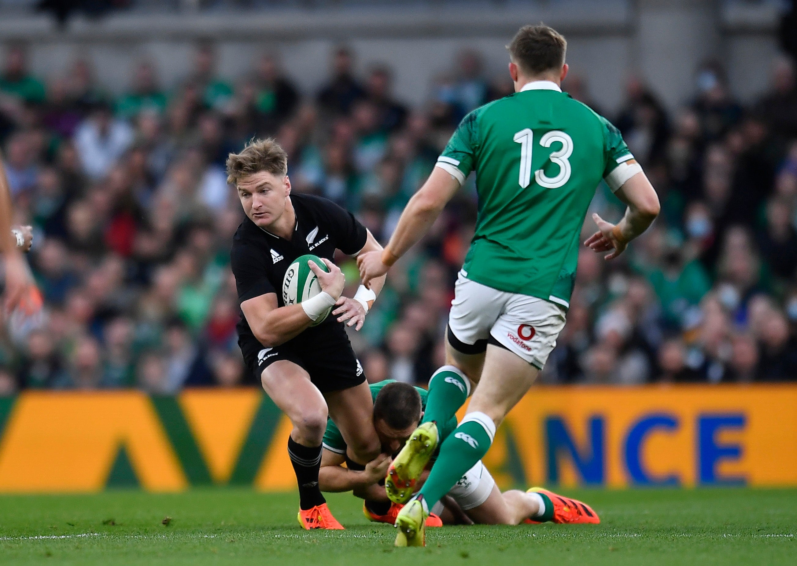 New Zealand's Jordie Barrett in action