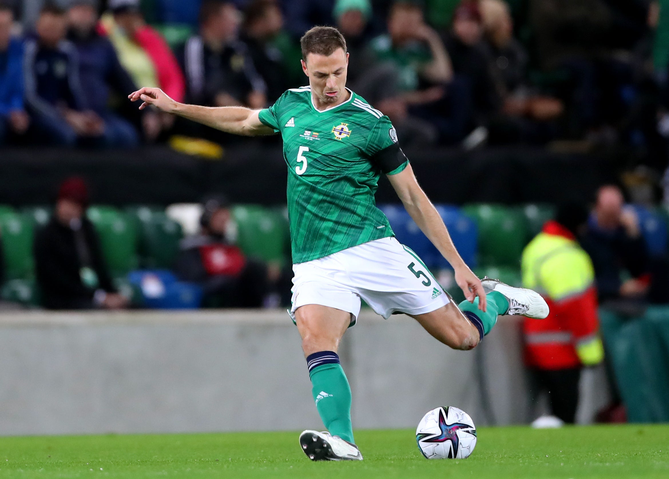 Jonny Evans returned for Northern Ireland in Friday’s win over Lithuania (Liam McBurney/PA)