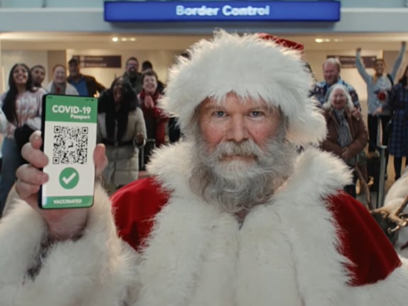 A double vaccinated Santa features in Tesco’s Christmas advert