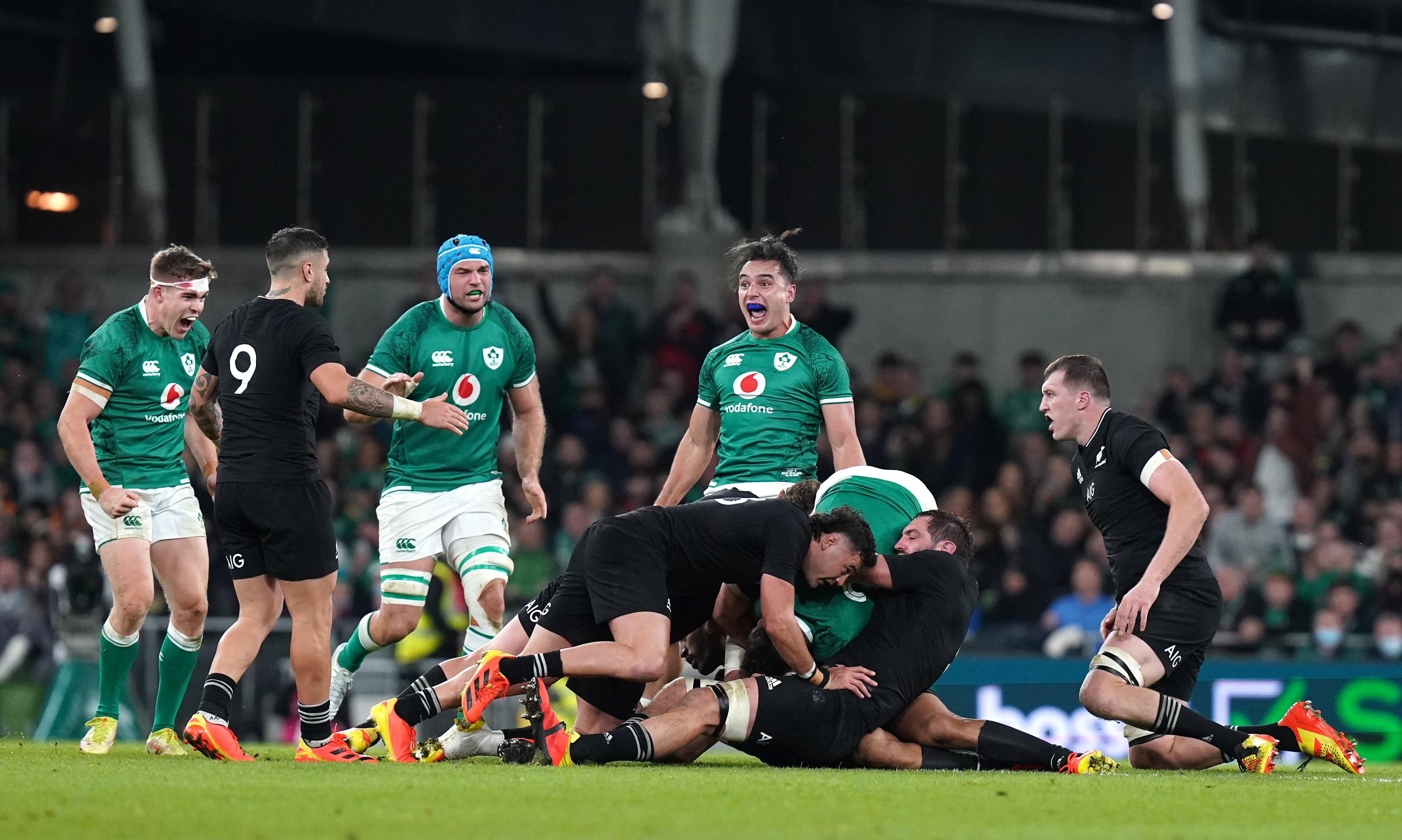 Ireland’s James Lowe scored a try for the second successive weekend (Niall Carson/PA)