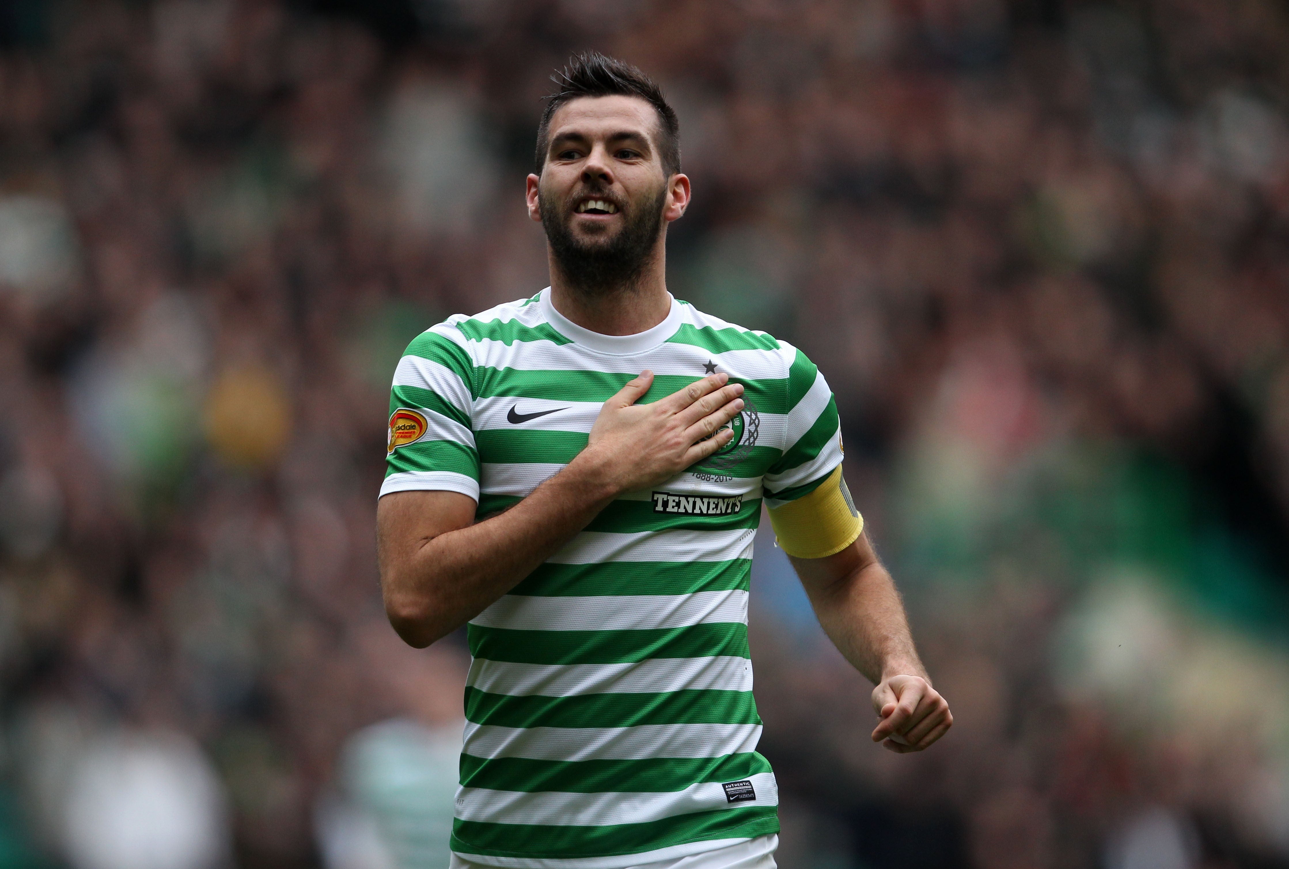 Joe Ledley won three Scottish League titles at Celtic (Lynne Cameron/PA)