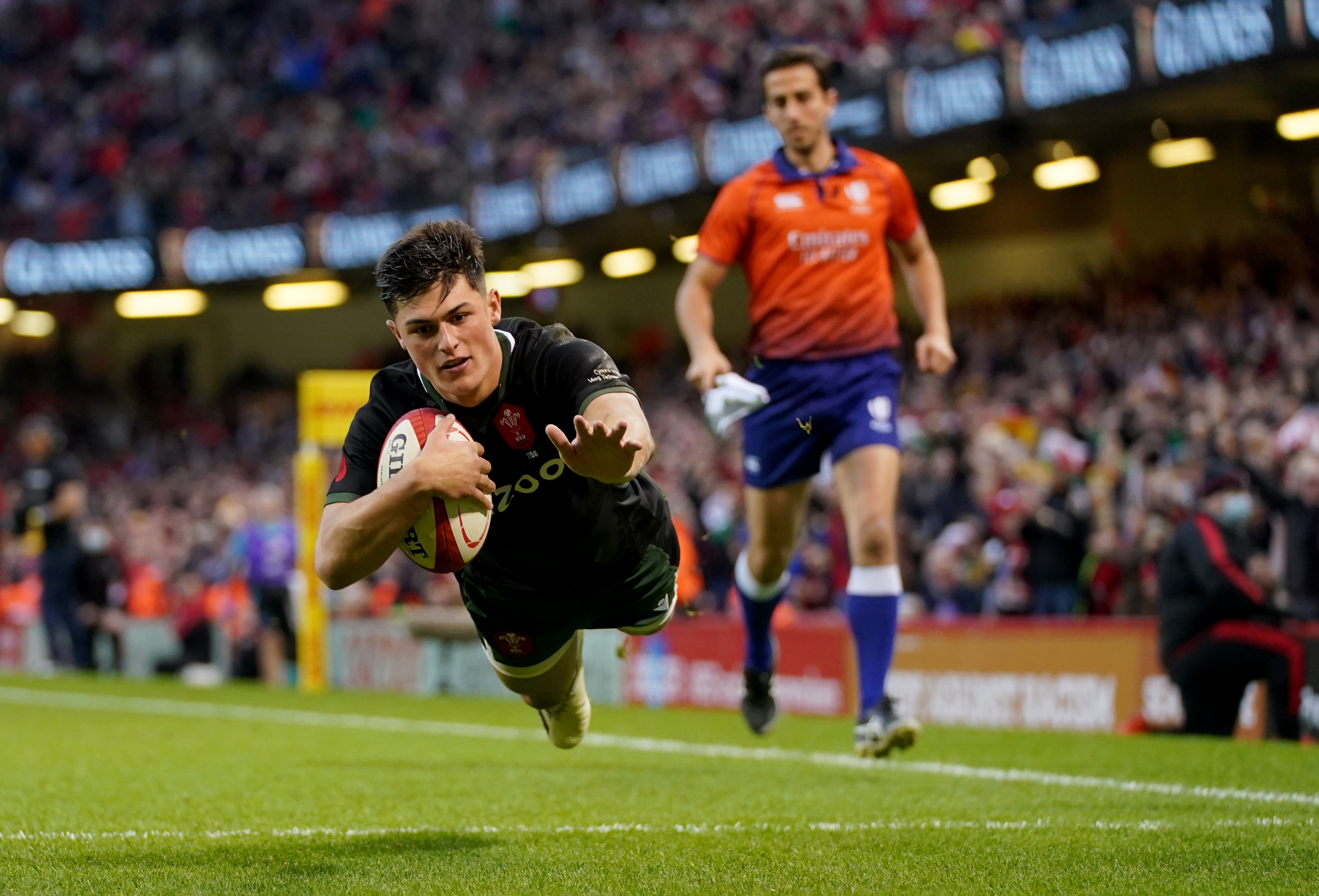 Louis Rees-Zammit scored a superb try for Wales (David Davies/PA)