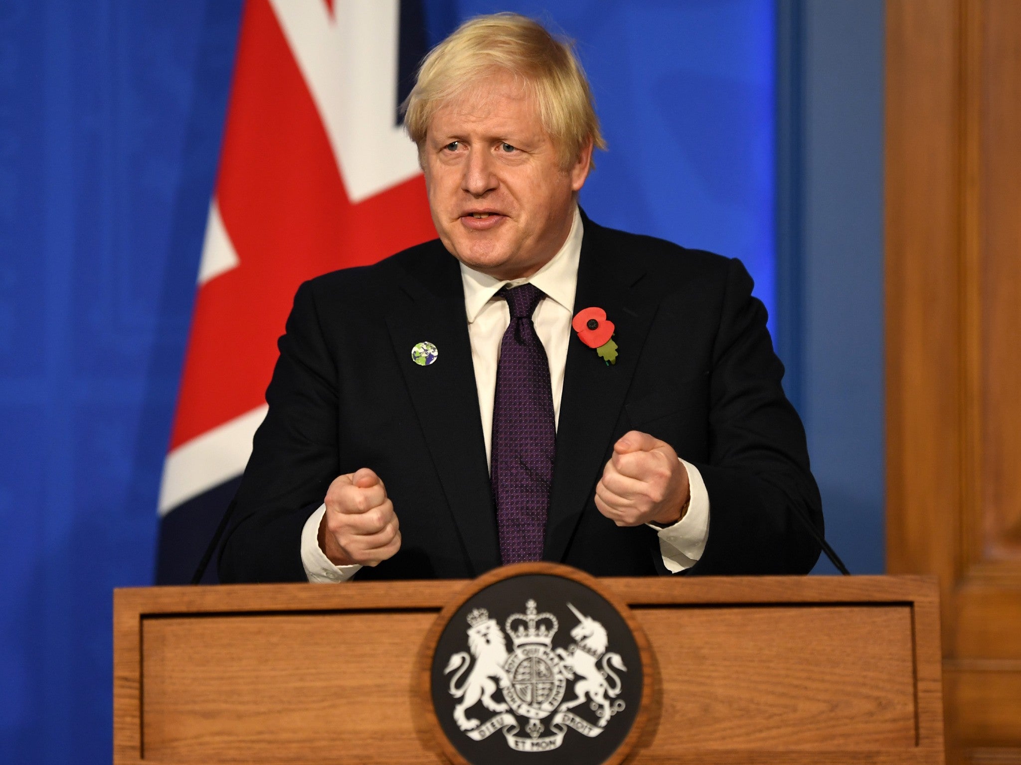 The PM holding a Cop26 press conference in Downing Street on Sunday