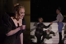 Adele stuns fan by orchestrating surprise proposal at One Night Only concert: ‘She’s crying her eyes out!’