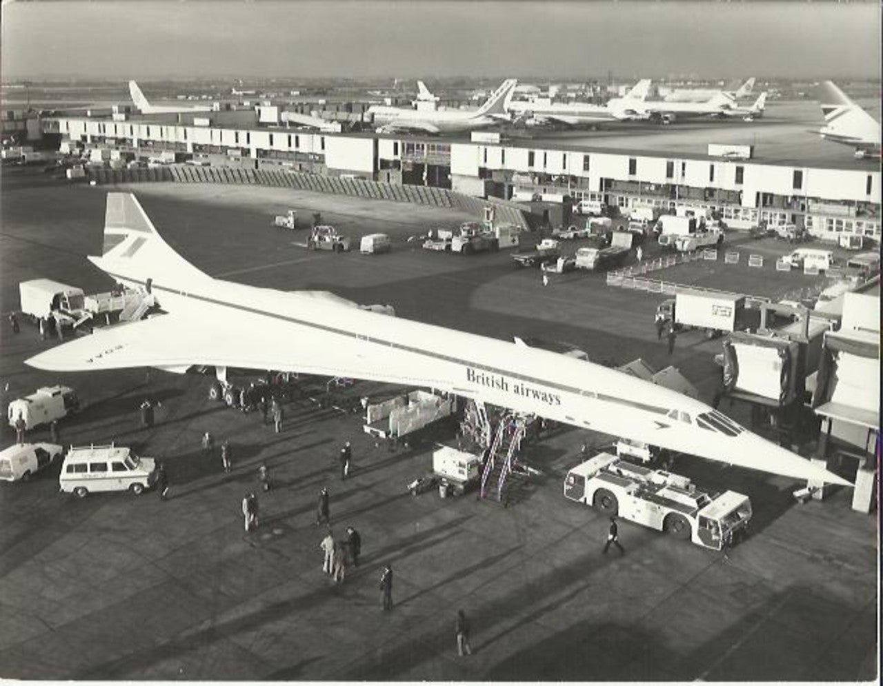 Maiden flight: Preparing the British Airways Concorde for its first commercial journey from London Heathrow to Bahrain on 21 January 1976