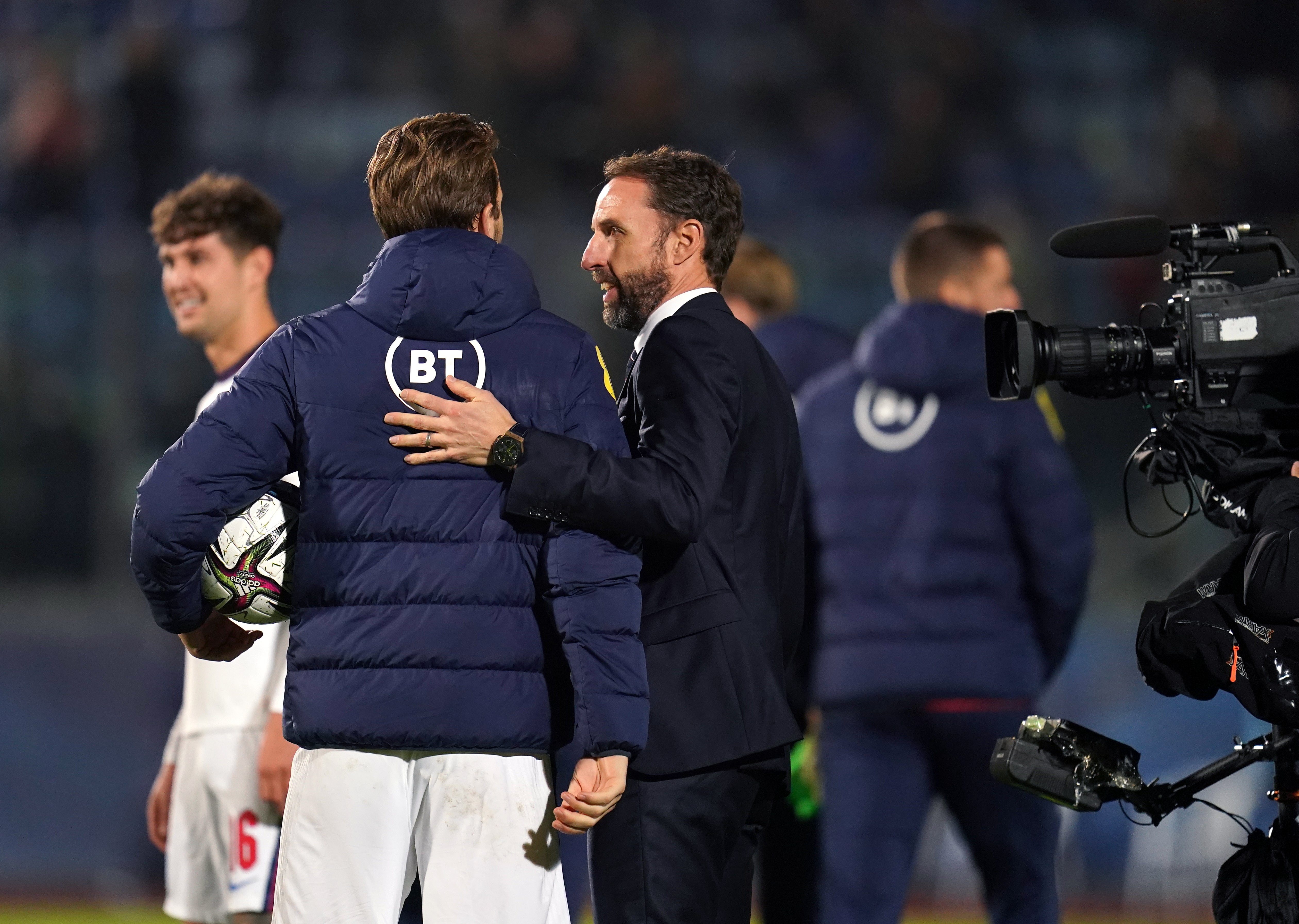 England striker Harry Kane and manager Gareth Southgate (Nick Potts/PA)