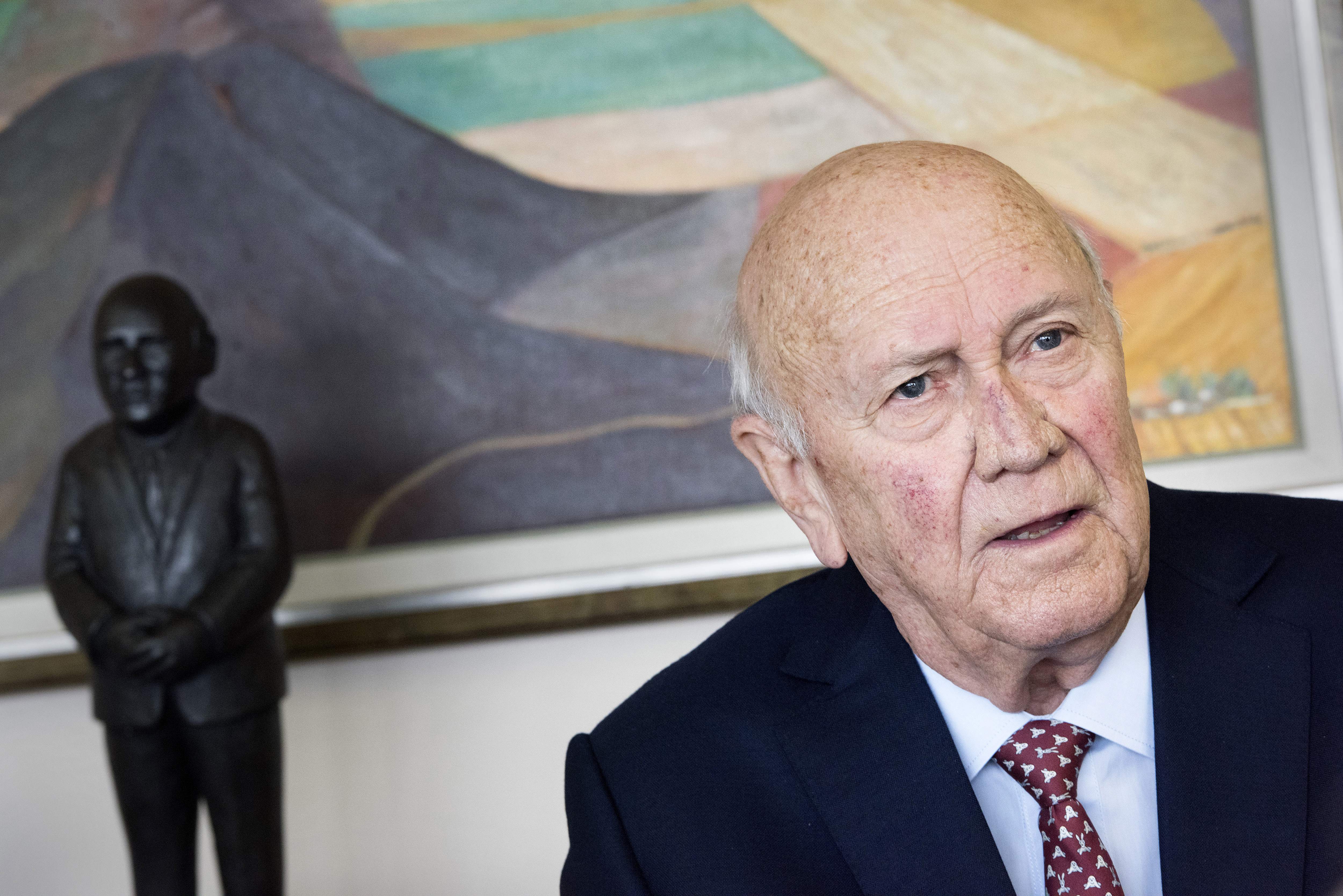 South Africa’s last white President FW de Klerk died on Tuesday