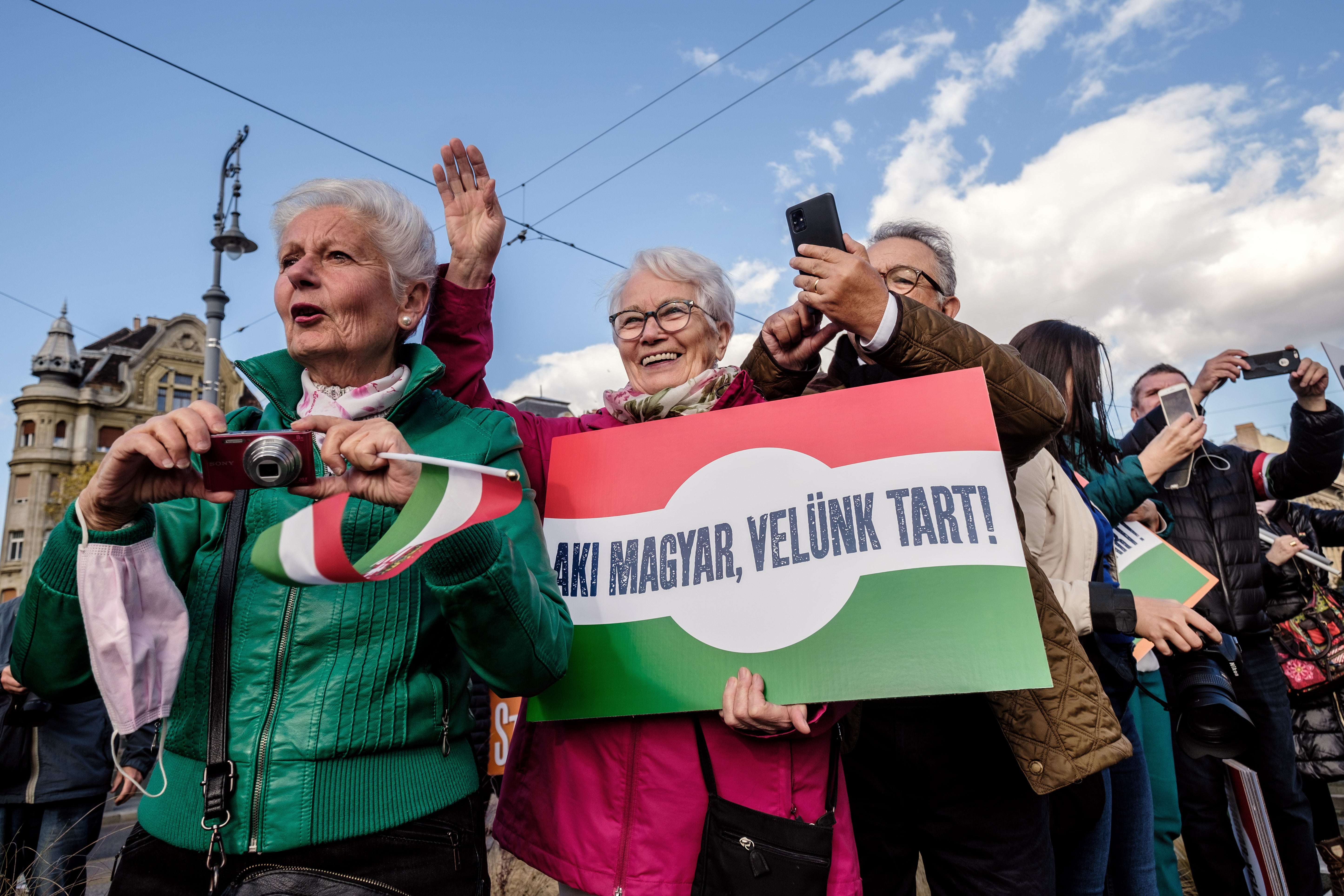 Supporters of the Fidesz party during a recent march