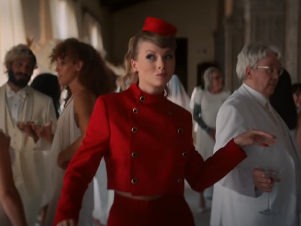 Taylor Swift wears red pillar-box hat in new music video