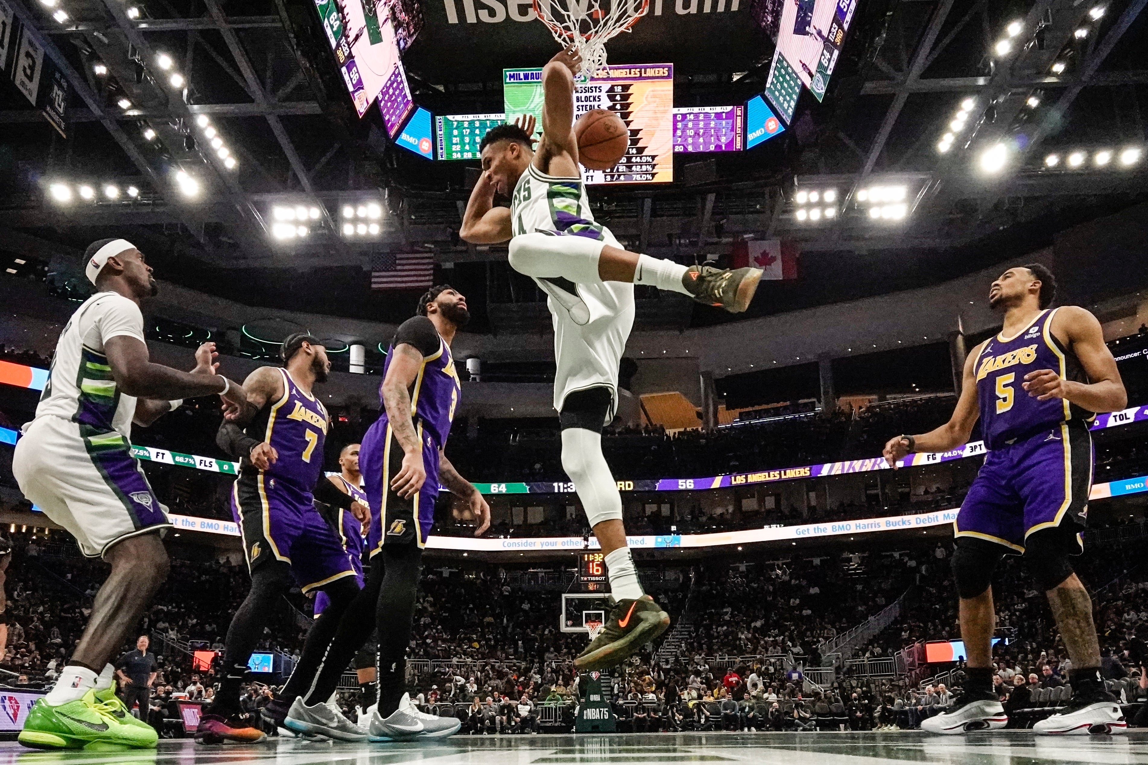 Milwaukee Bucks’ Giannis Antetokounmpo (Morry Gash/AP)