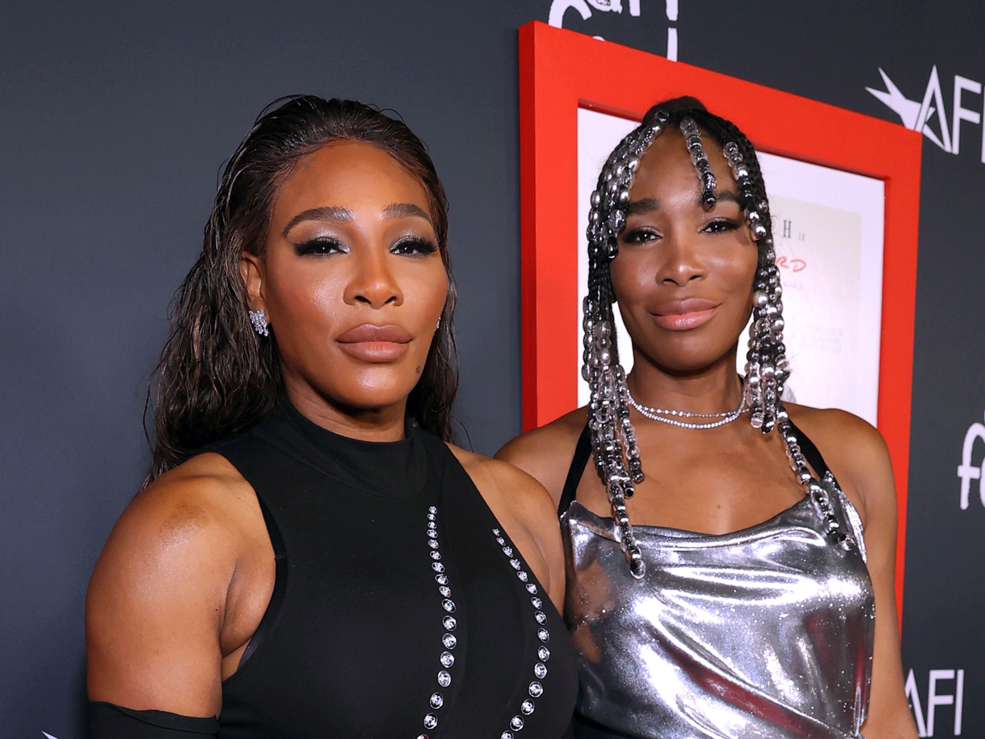 Serena Williams and Venus Williams attend the 2021 AFI Fest Closing Night Premiere of King Richard