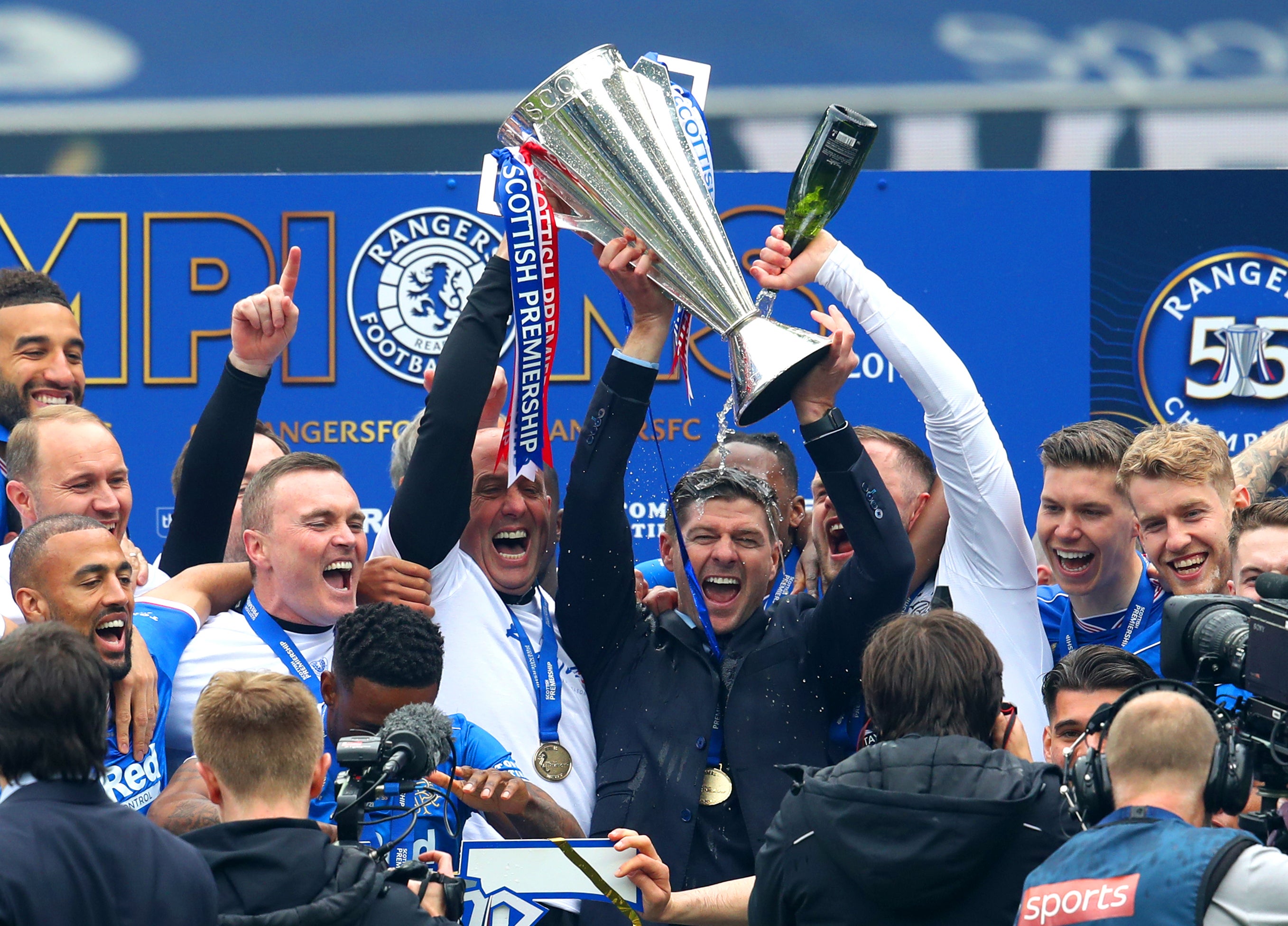 Steven Gerrard guided Rangers to the Scottish Premiership title last season (Andrew Milligan/PA)