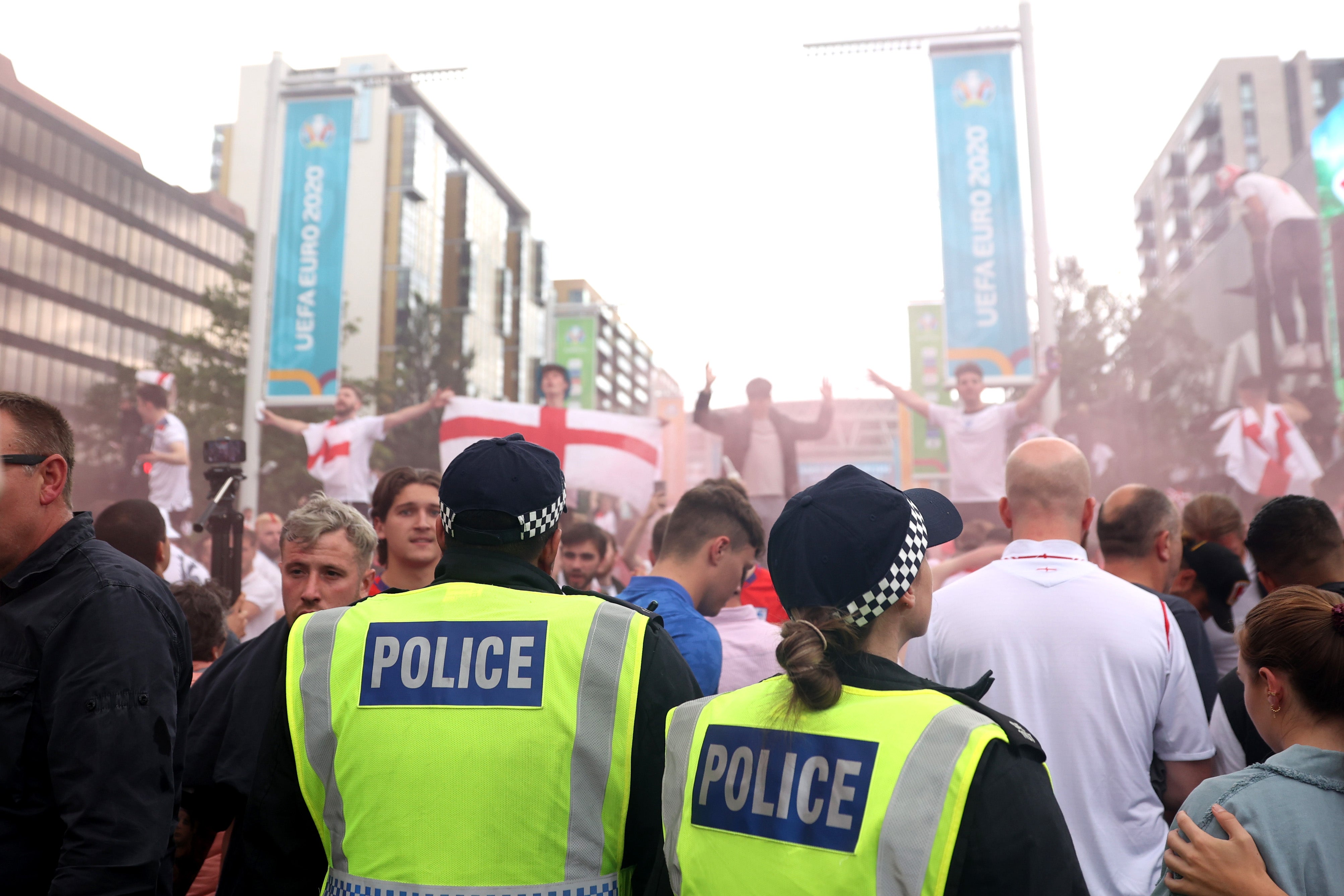 Fans clashed with police at the Euro 2020 final