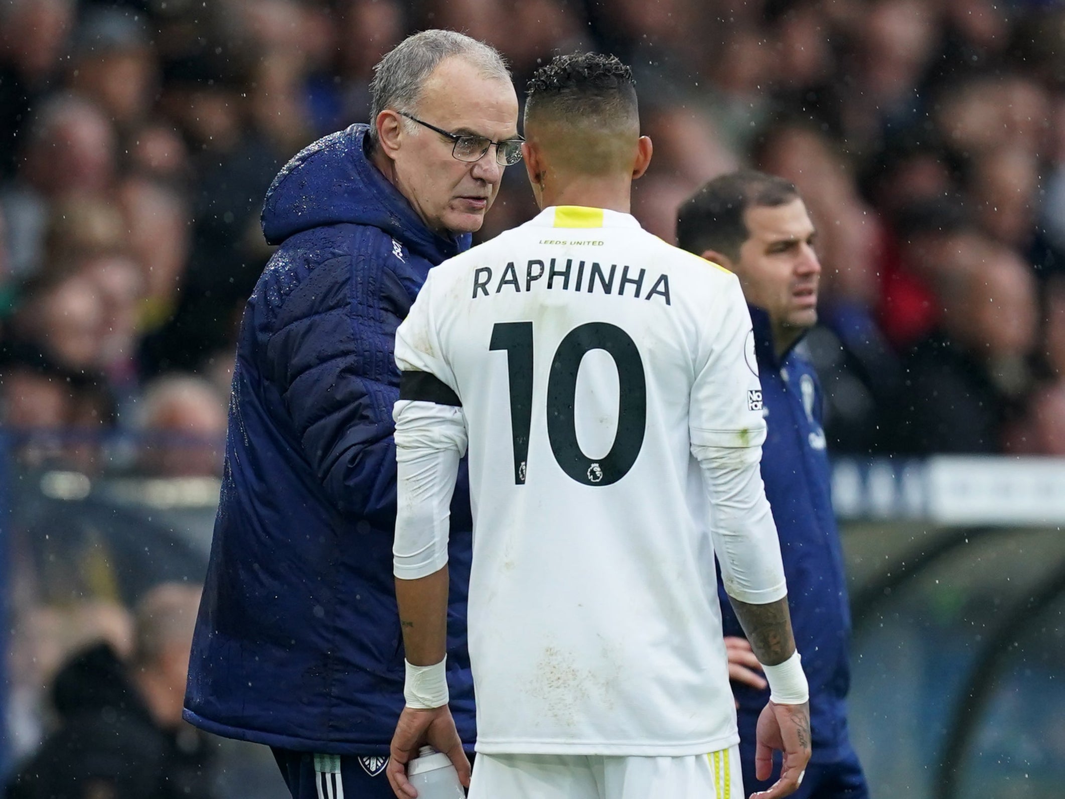 Marcelo Bielsa has played a key role in Raphinha’s rapid progress (Mike Egerton/PA)