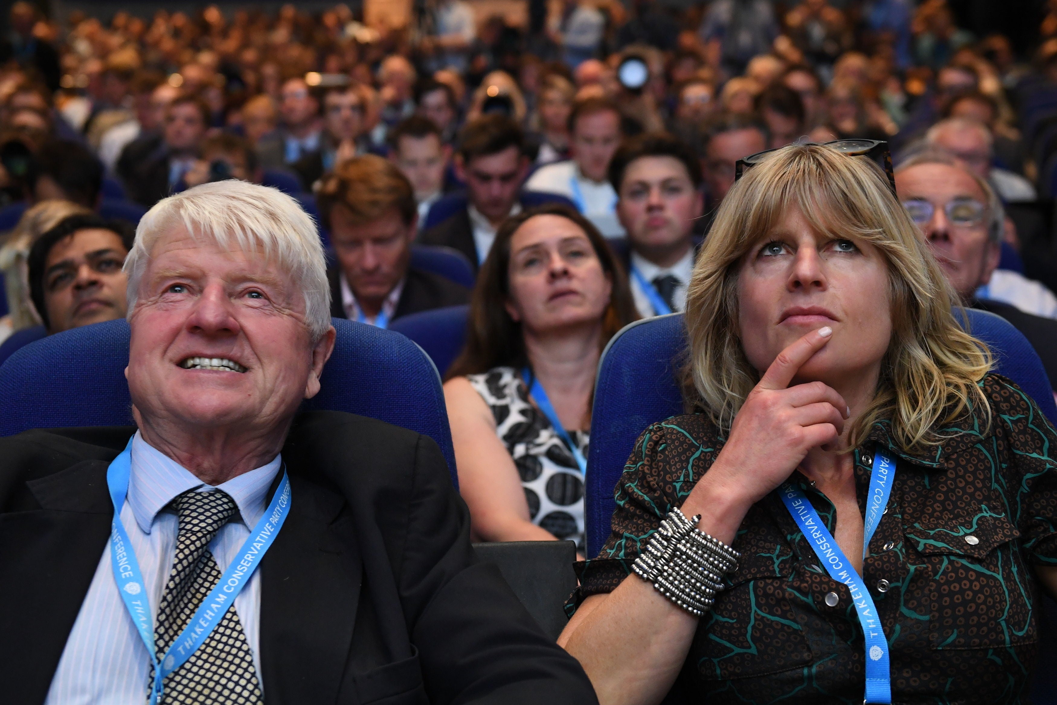 Stanley and Rachel Johnson ahead of the Boris Johnson fringe event at the Conservative Party annual conference in Birmingham