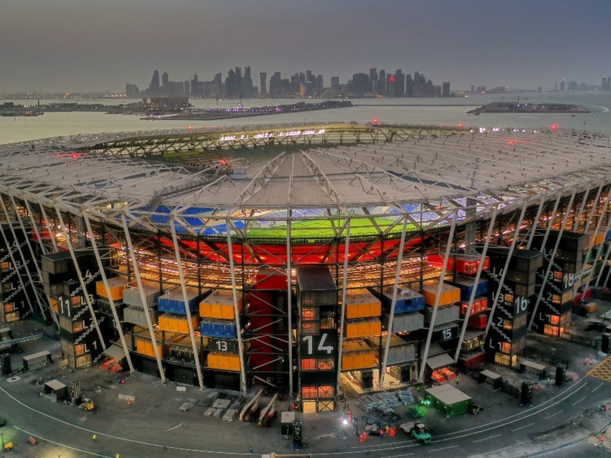 Stadium 974 in Doha, which was recently completed for the tournament