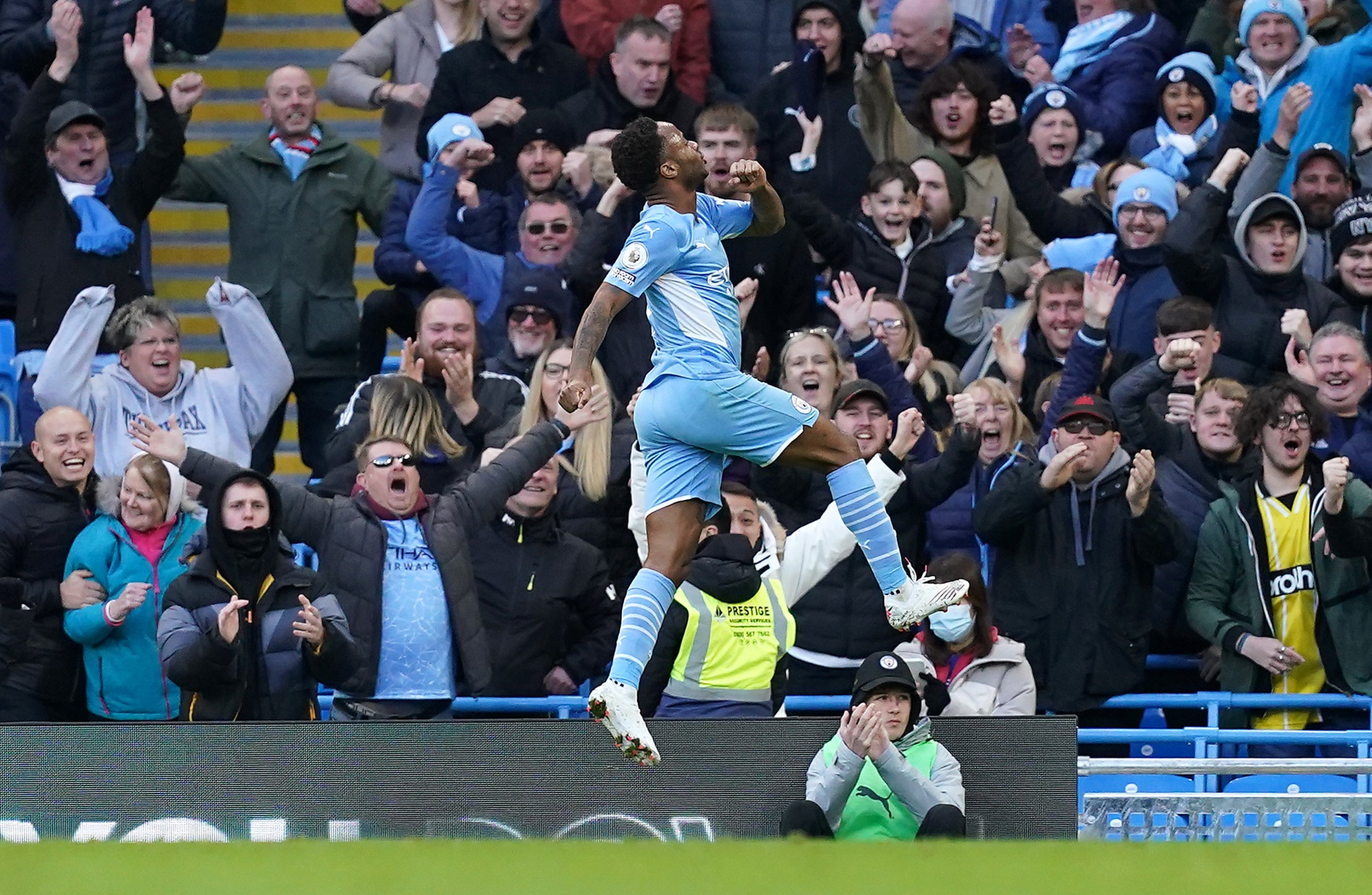 Raheem Sterling scored the opening goal against Everton