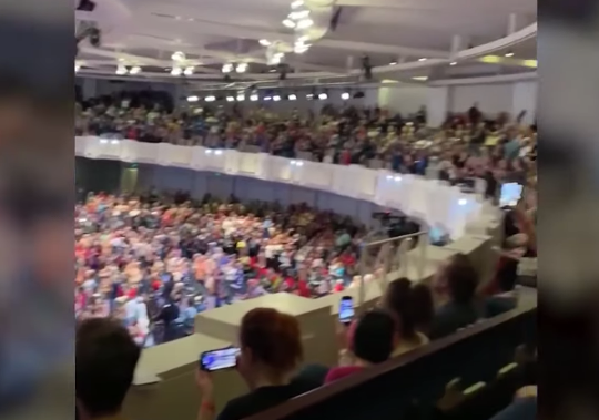 Videos from the ‘ReAwaken America’ event at the Cornerstone Church in San Antonio earlier this month showed people chanting the slogan ‘Let’s go Brandon’