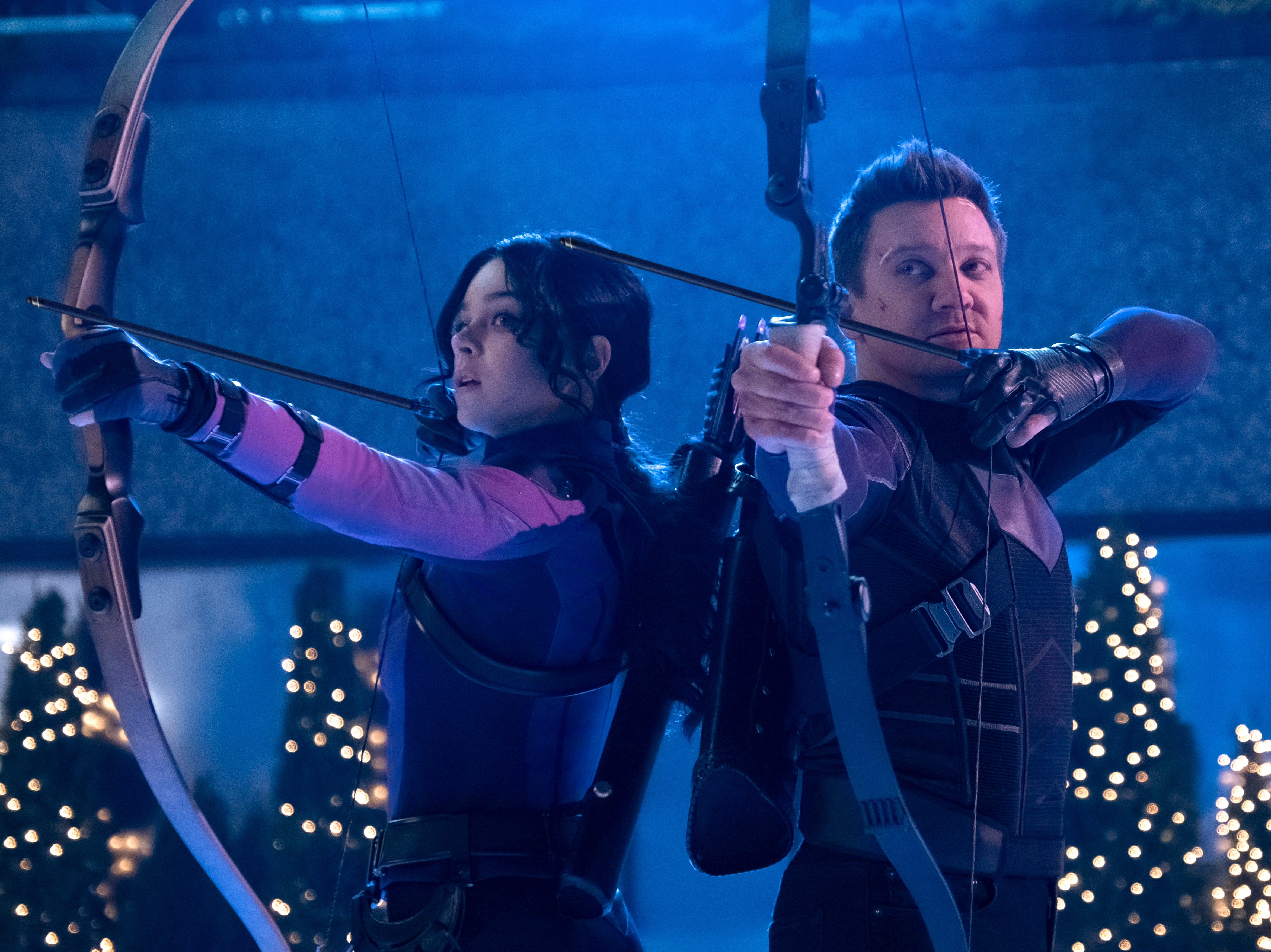 Hailee Steinfeld and Jeremy Renner in ‘Hawkeye'