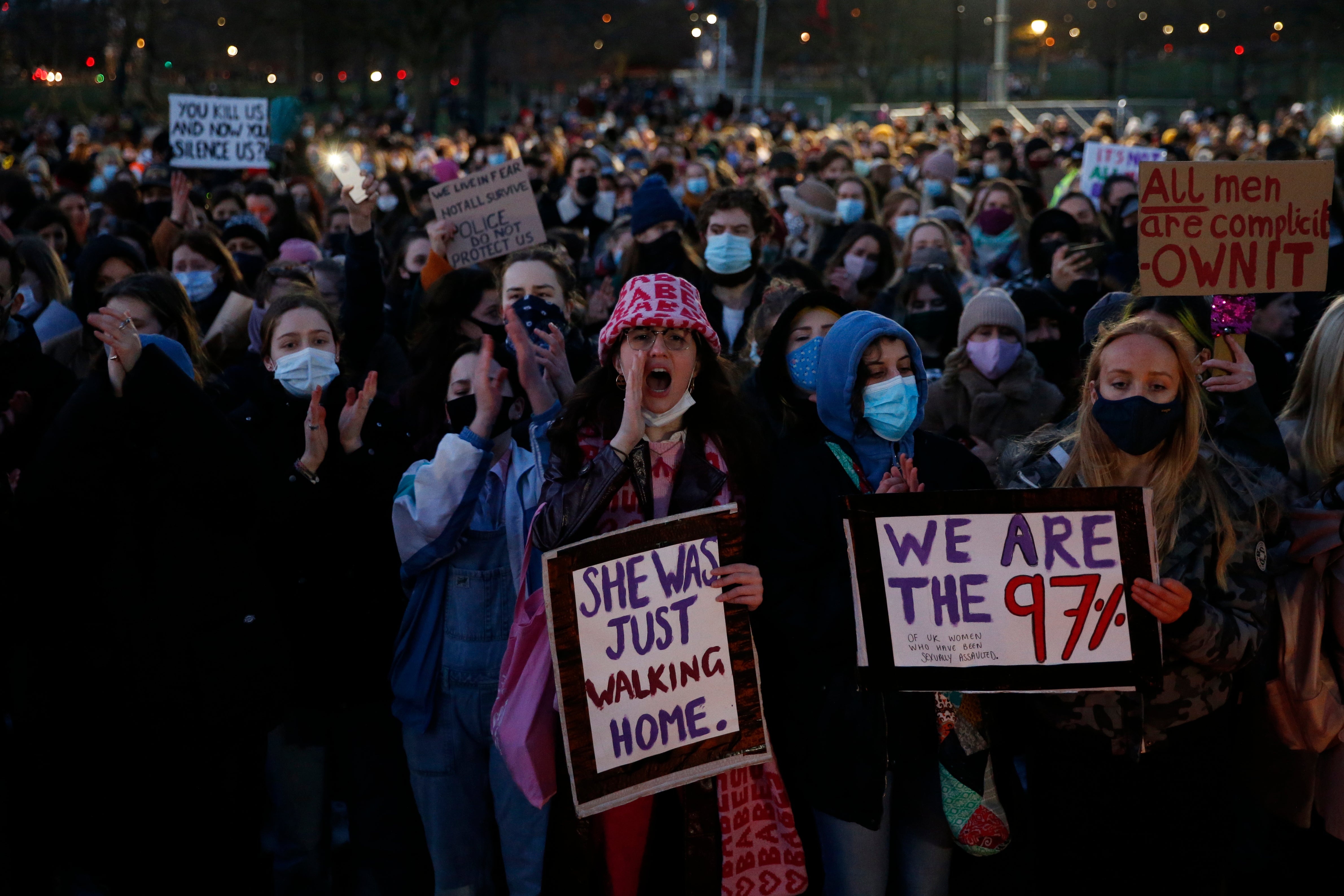 Organisers cancelled their planned event over prosecution fears, but an unorganised vigil went ahead