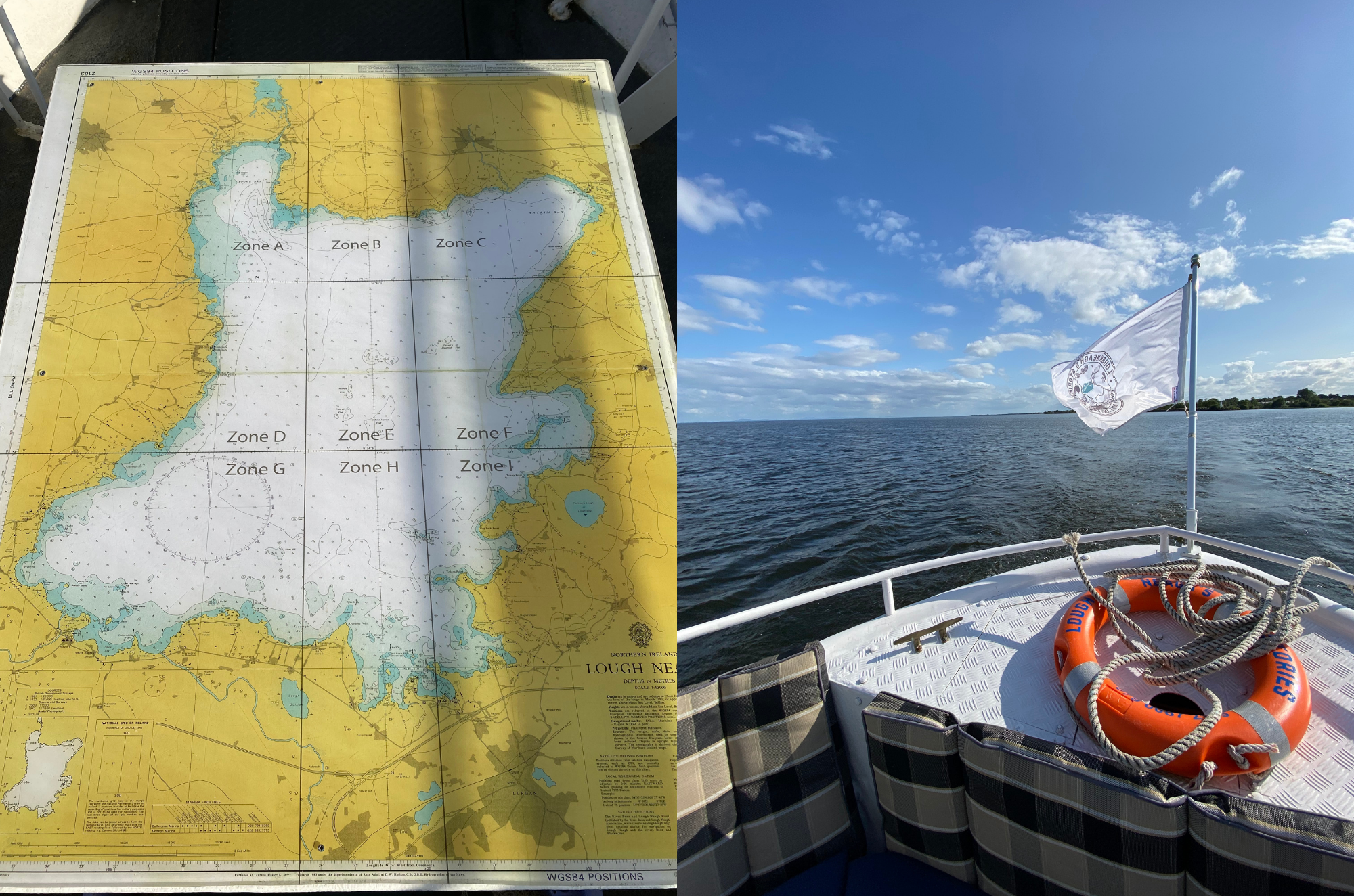 Lough Neagh Map and Gary McErlain’s boat