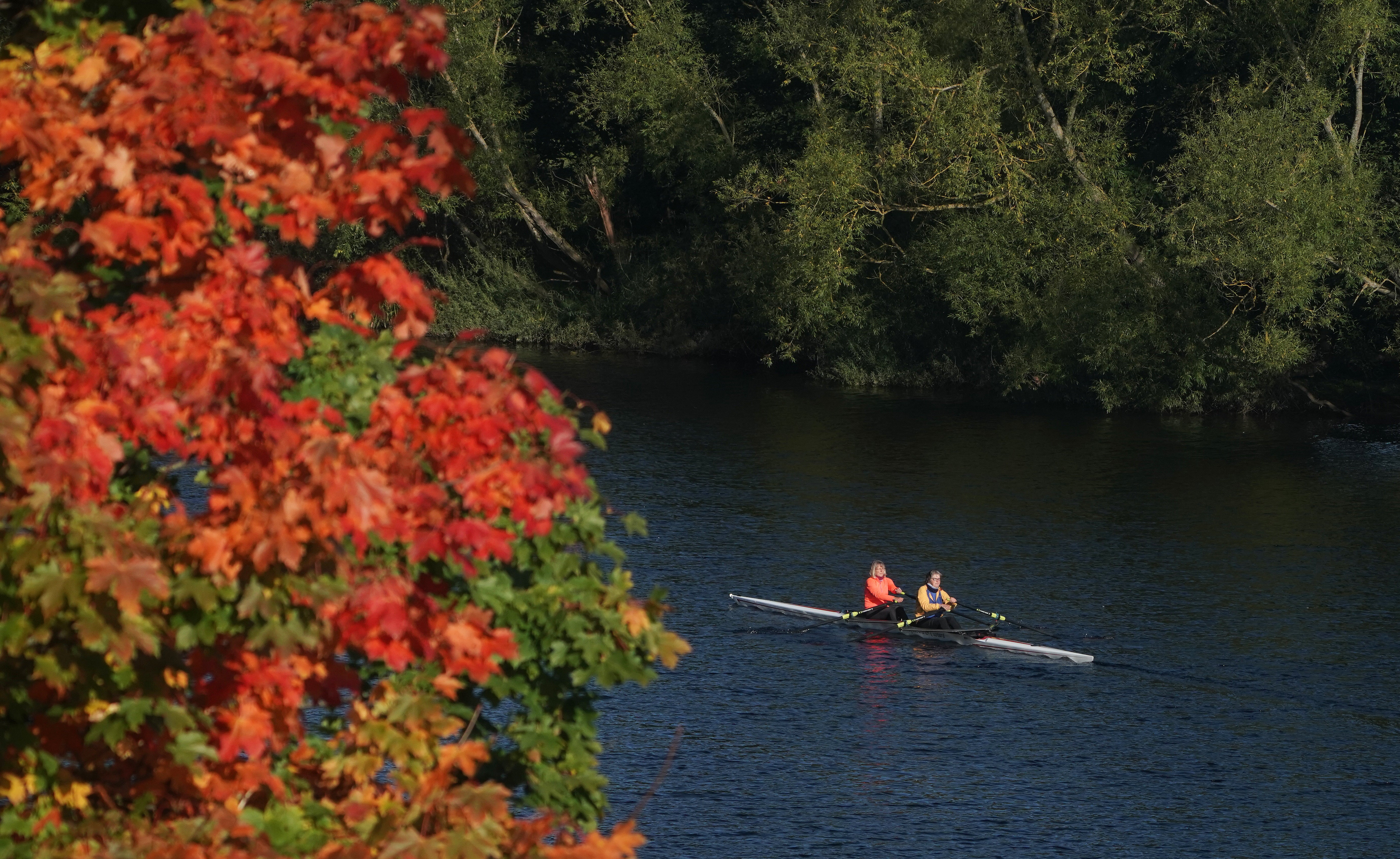 Rowers on the River Tyne in Hexham (Owen Humphreys/PA)