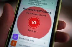 Covid: Number of NHS contact tracing alerts falls sharply since summer amid warning system is ‘broken’