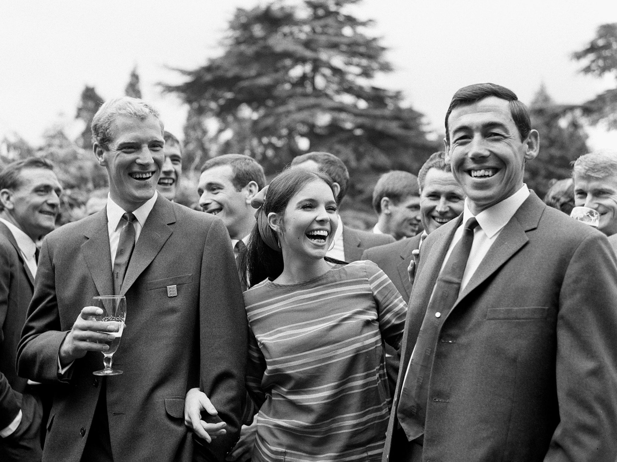 With England goalkeeper Gordon Banks and actor Vivien Ventura in 1966