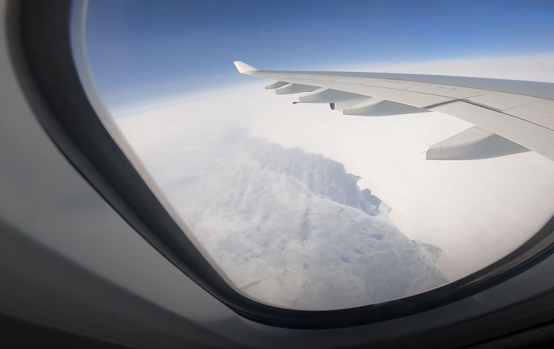 Flight with a view: A340 flies over Antarctica