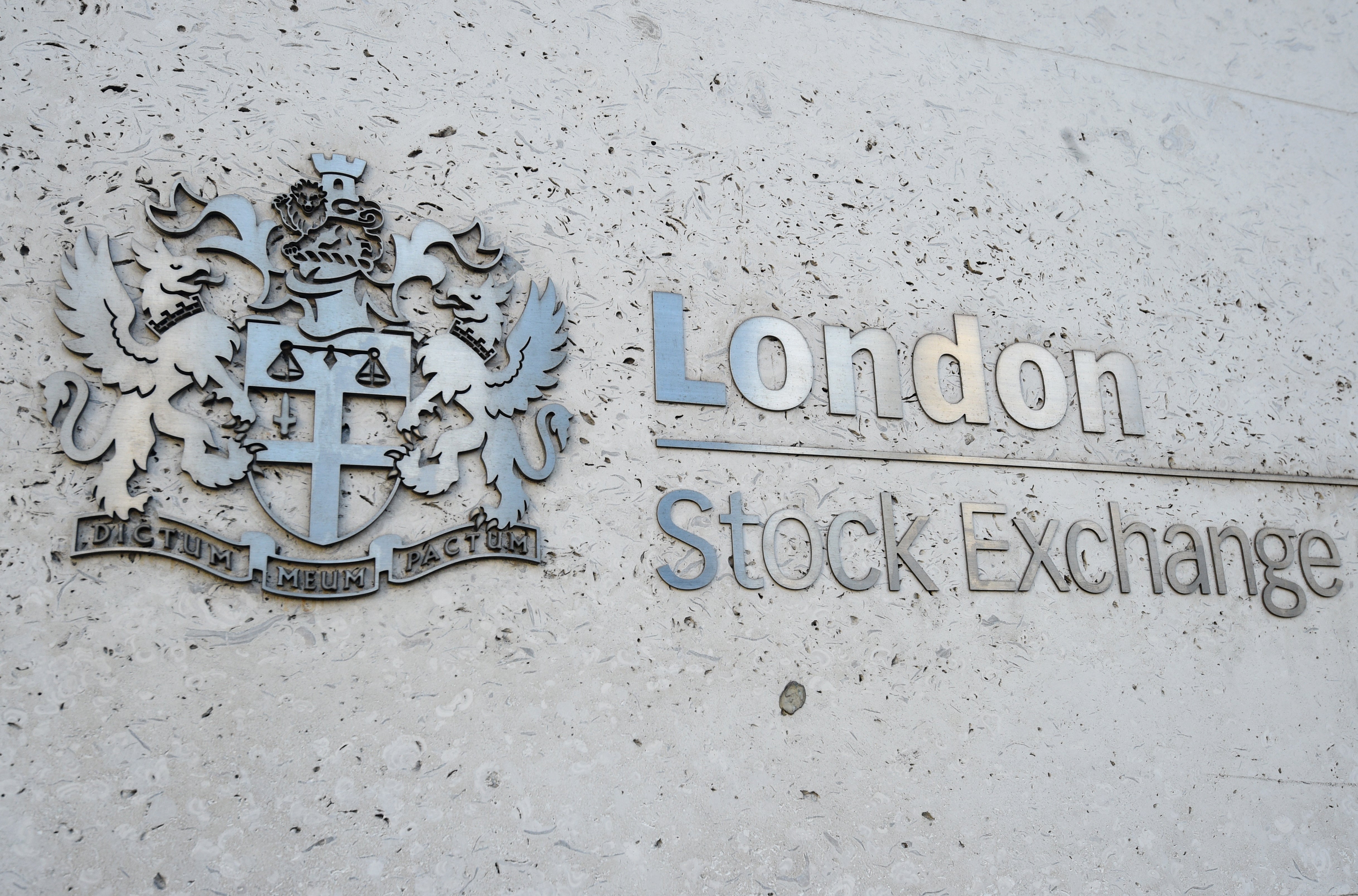 A view of the London Stock Exchange sign in the City of London, as the FTSE 100 Index moved higher on Wednesday (Kirsty O’Connor/PA)