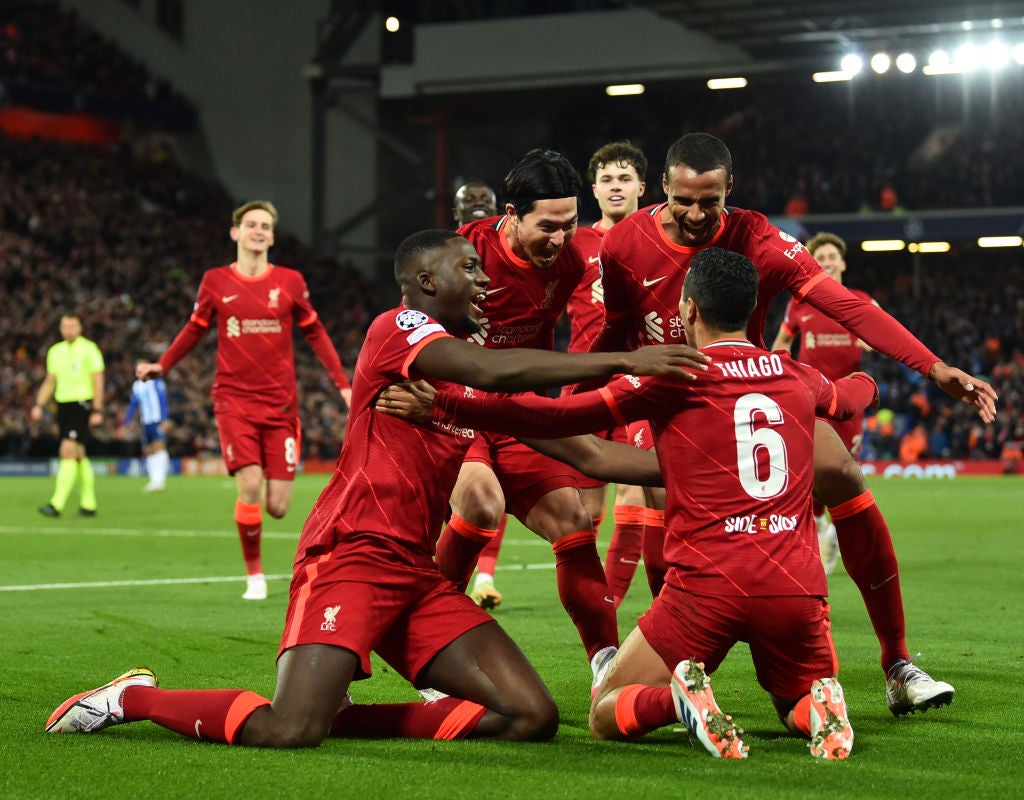 Liverpool ran out winners against Porto on Wednesday night