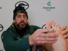 Vaccine sceptic NFL star Aaron Rodgers denies having ‘Covid toe’