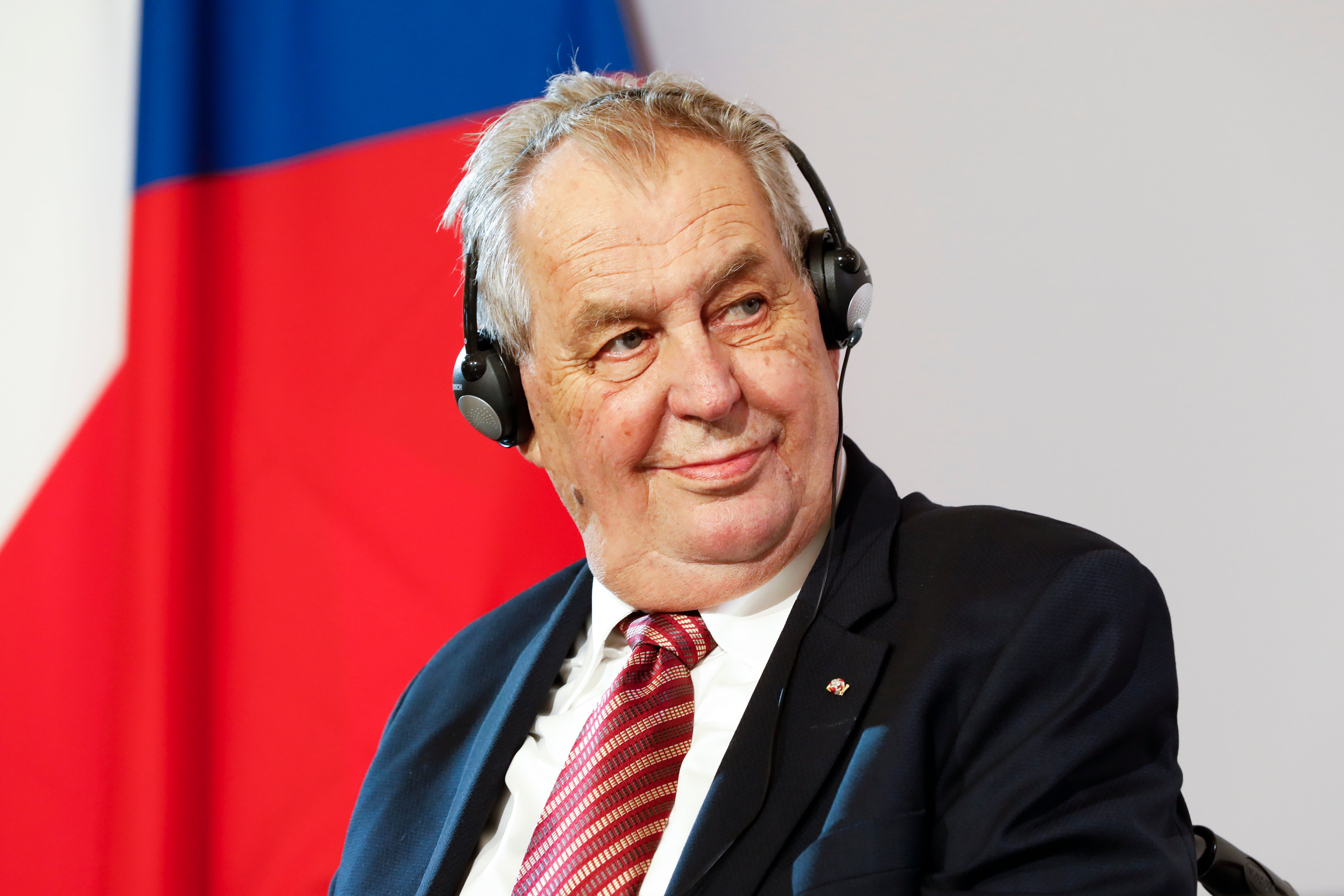 President of the Czech Republic Milos Zeman speaks at a conference in June