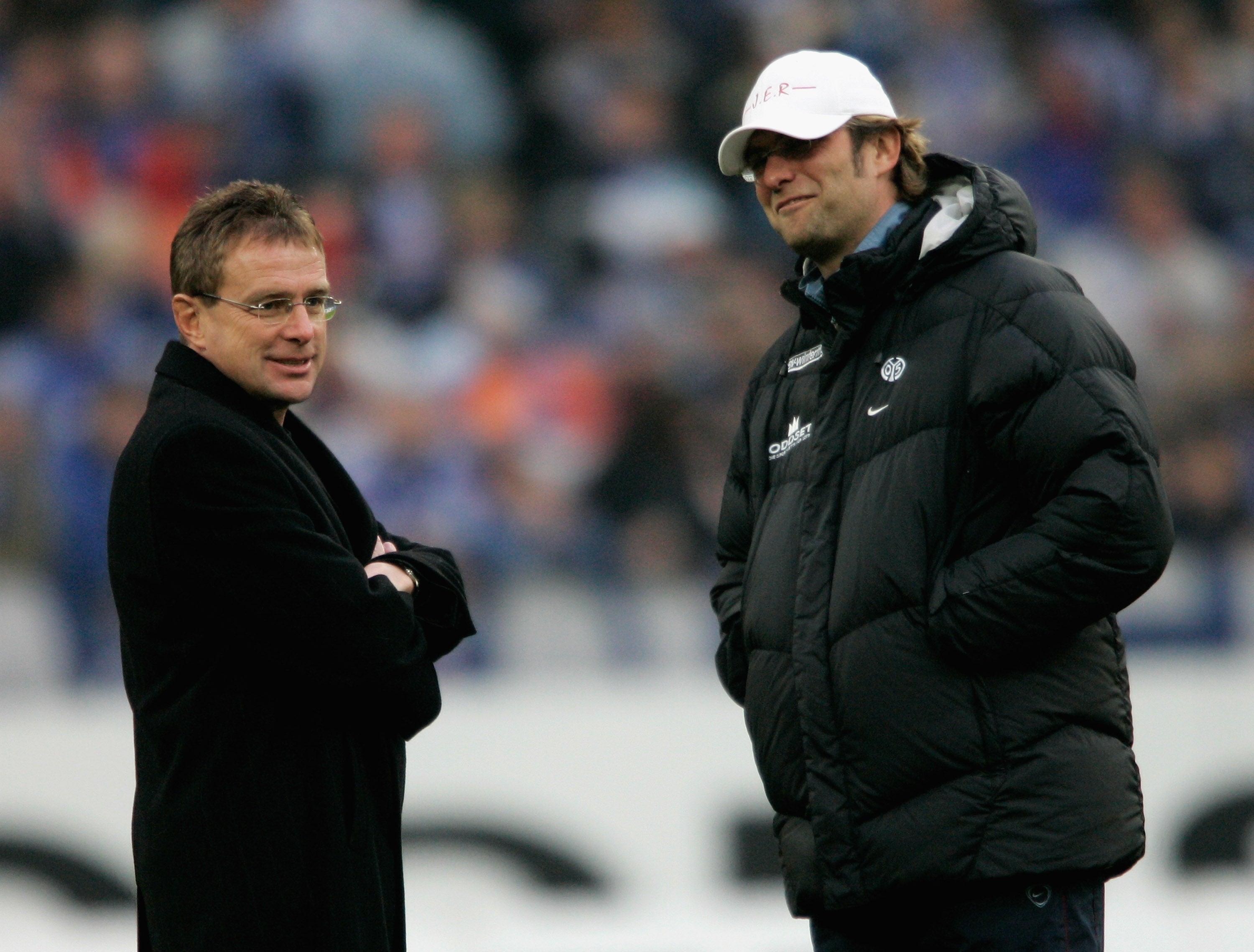 Ralf Rangnick with Jurgen Klopp in 2005